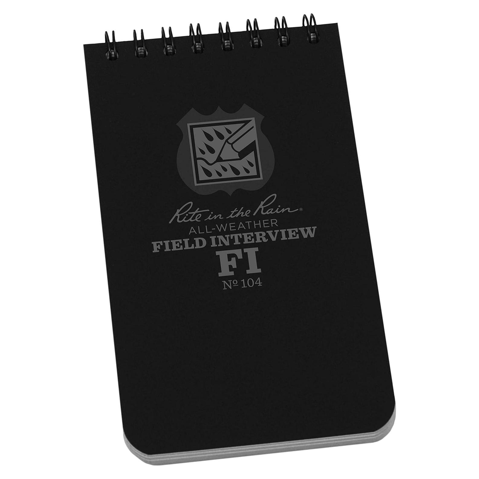 Cuaderno Impermeable Rite in the Rain 3x5" Negro - Modelo 104