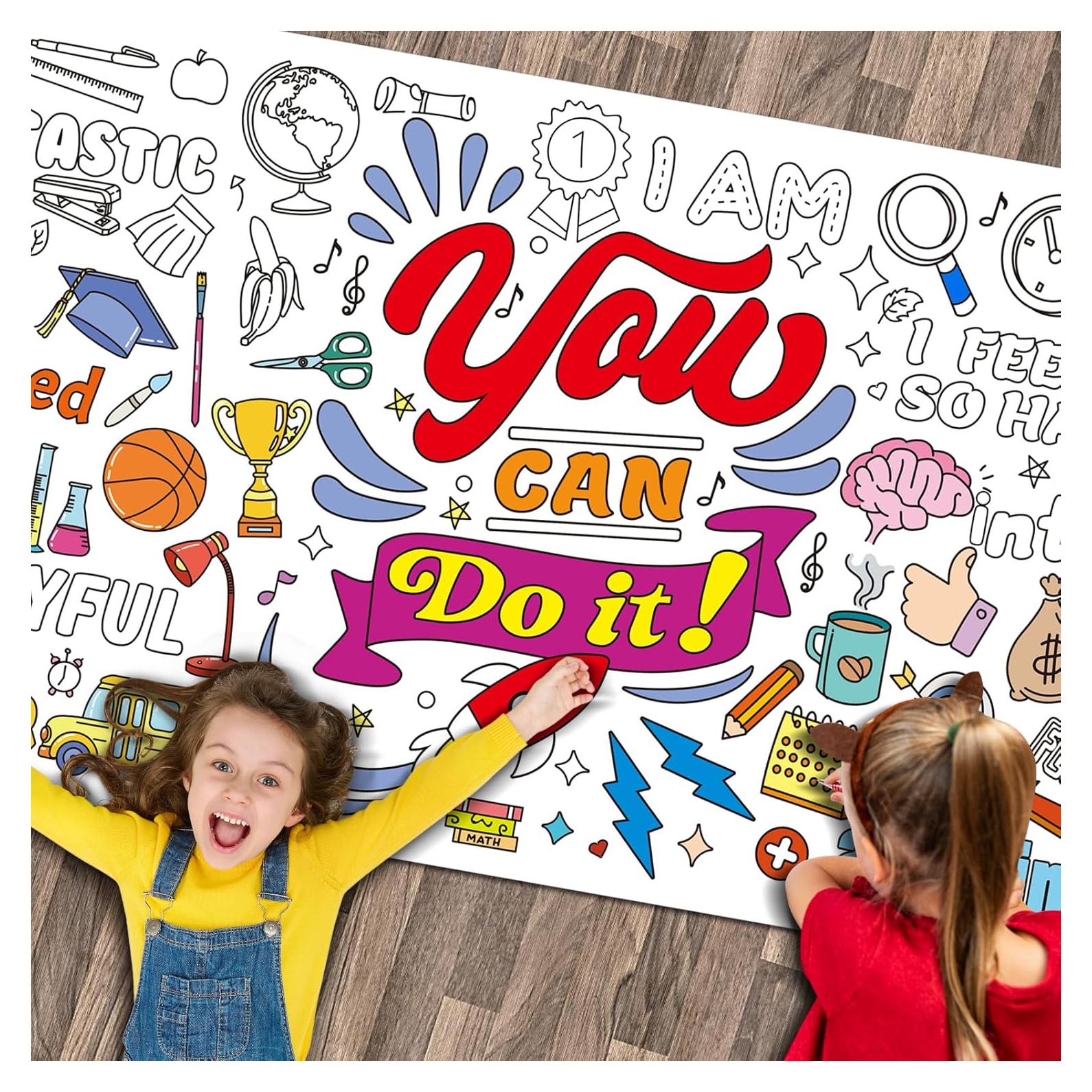 Mantel para Colorear Motivacional JellyPanda 180x60 cm