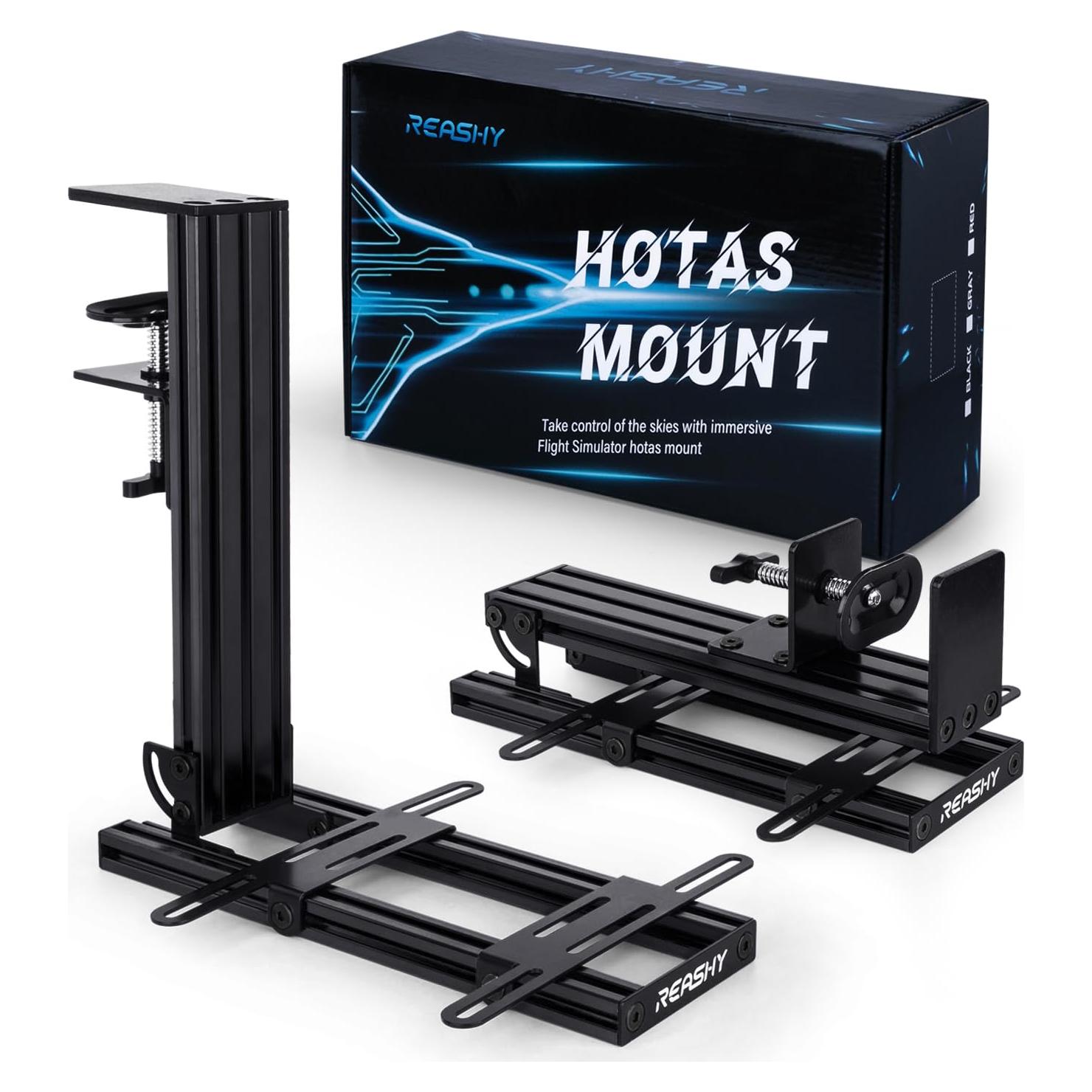 Soporte Reashy Hotas para Joystick de Aluminio Negro