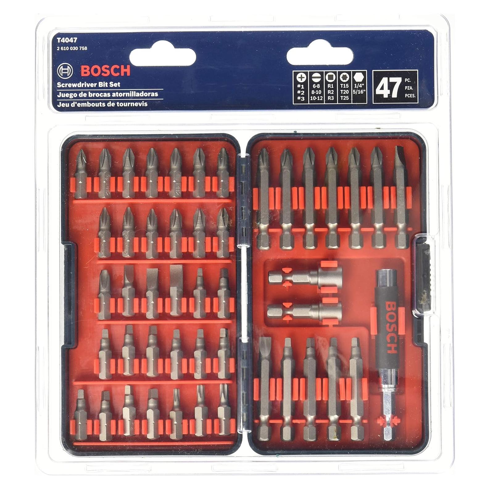 Juego de Puntas de Destornillador Bosch T4047L 47 Piezas Acero