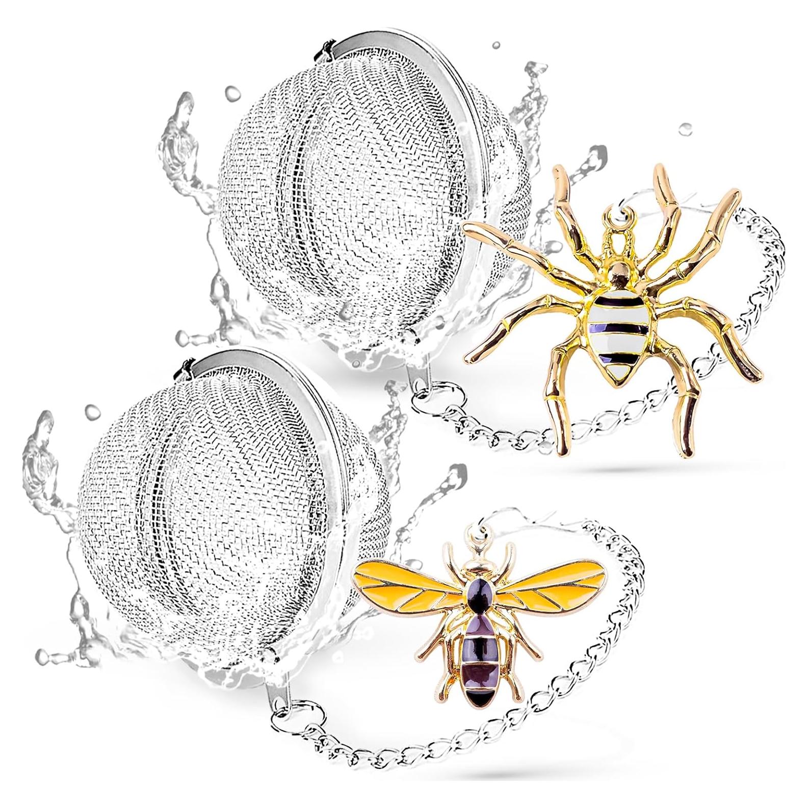 Infusor de Té 2 pcs TeaSanavie Abeja y Araña Acero Inoxidable