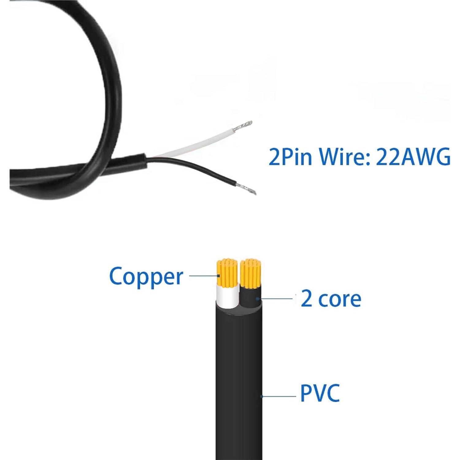 Cable Pigtail USB 2.0 Femenino 1ft 22AWG 2 Núcleos Jienk