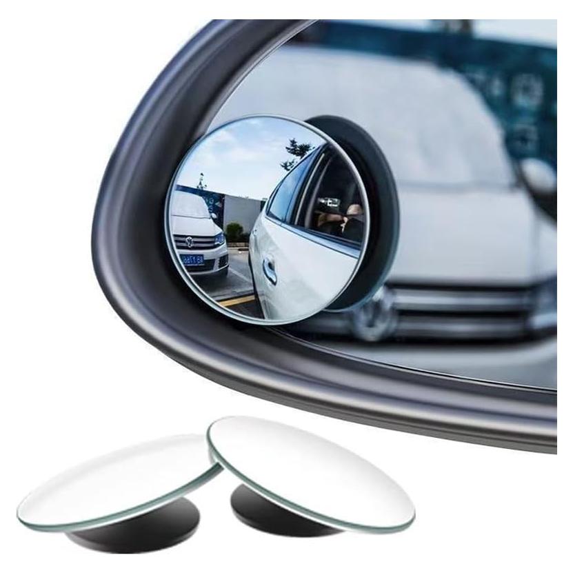 Espejo de Punto Ciego KARKOR Redondo Ajustable 360° - Paquete de 2