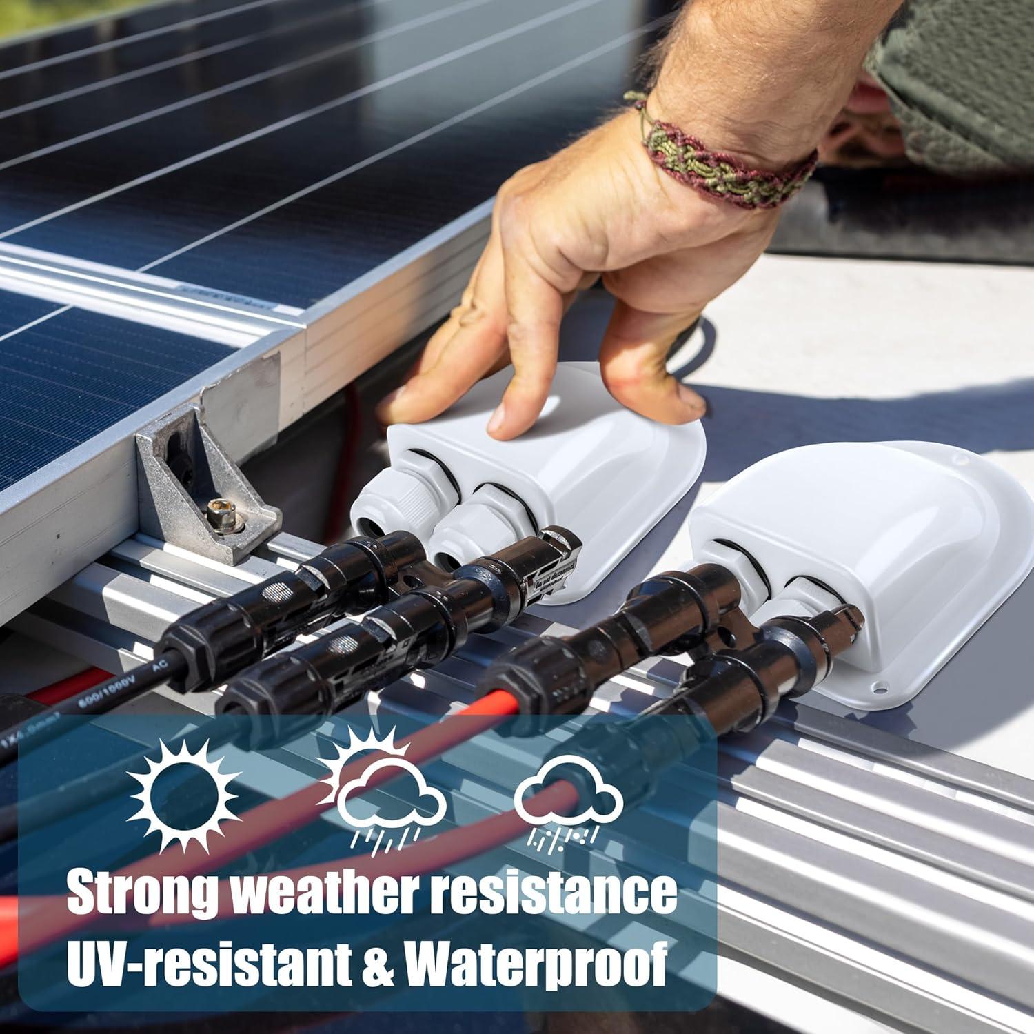 Entrada de Cable Solar Doble Enhon 2 Piezas Blanca 3-10mm²