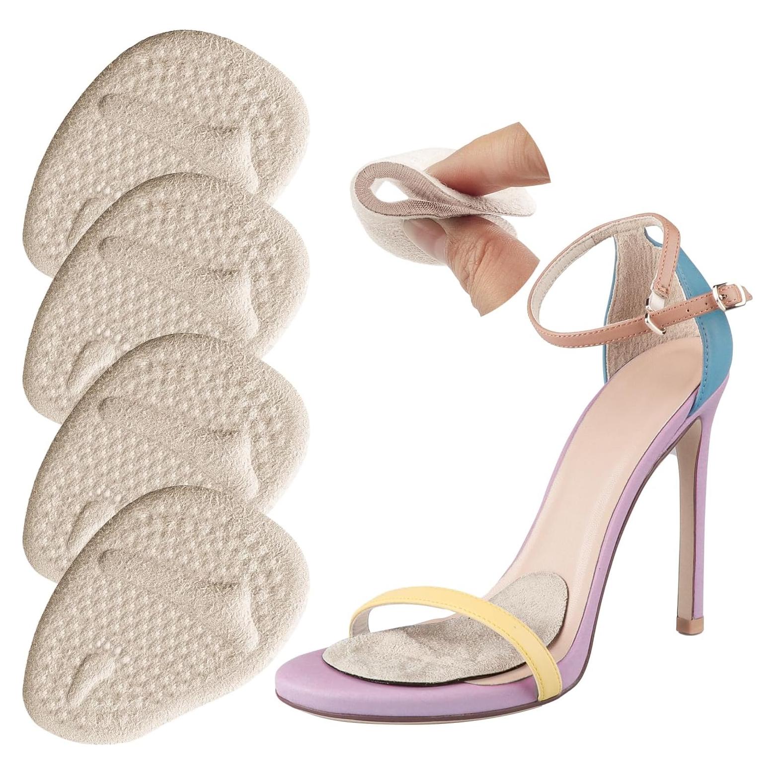 Cojines Metatarsales y Almohadillas para el Talón SIIHEA - 2 Pares Beige