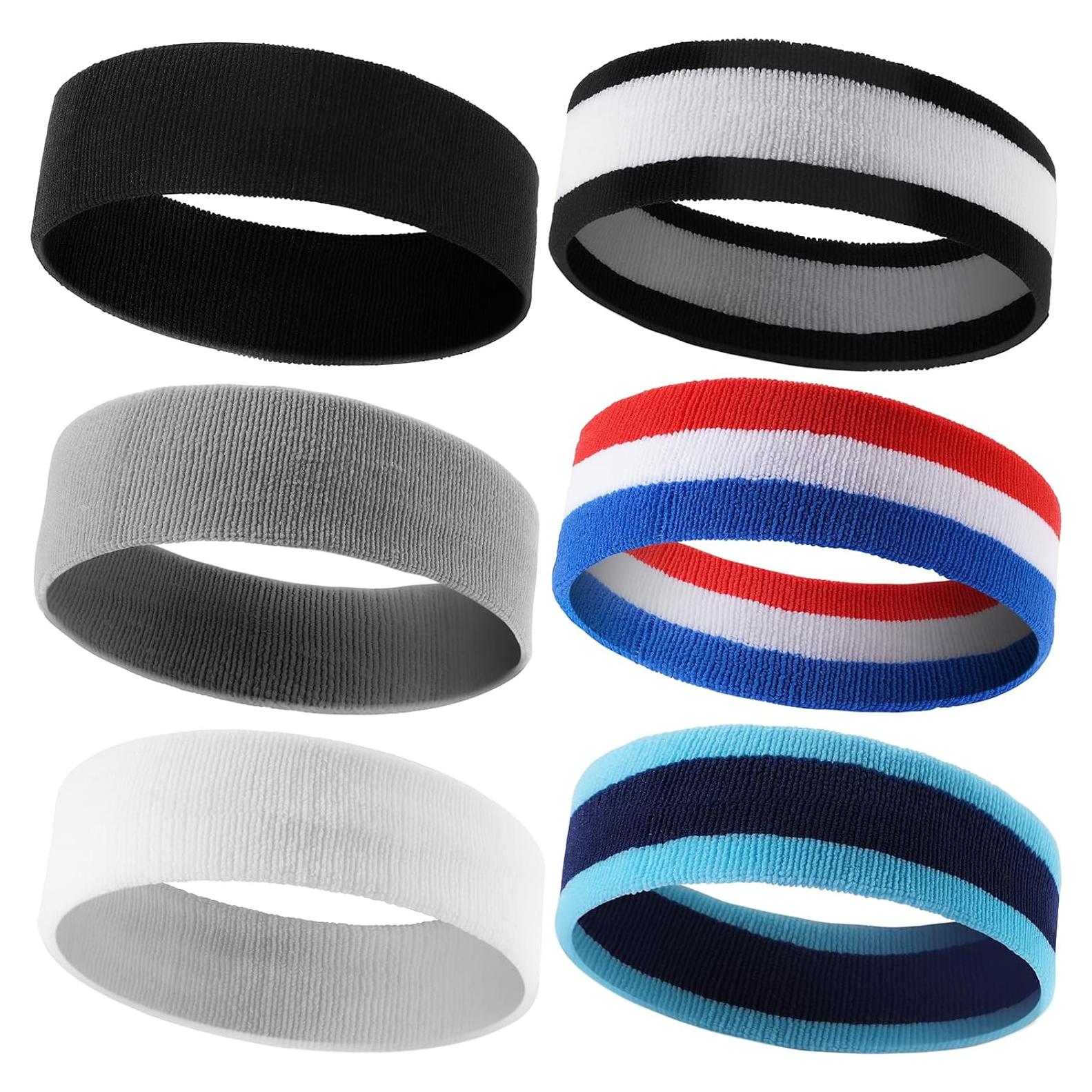 Braylin Bandas de Sudor Deportivas para Hombres - Paquete de 6