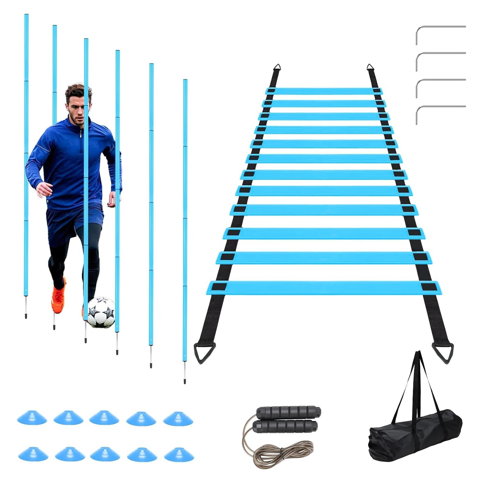 Conjunto de entrenamiento de agilidad ZEMBSOYA con postes y conos