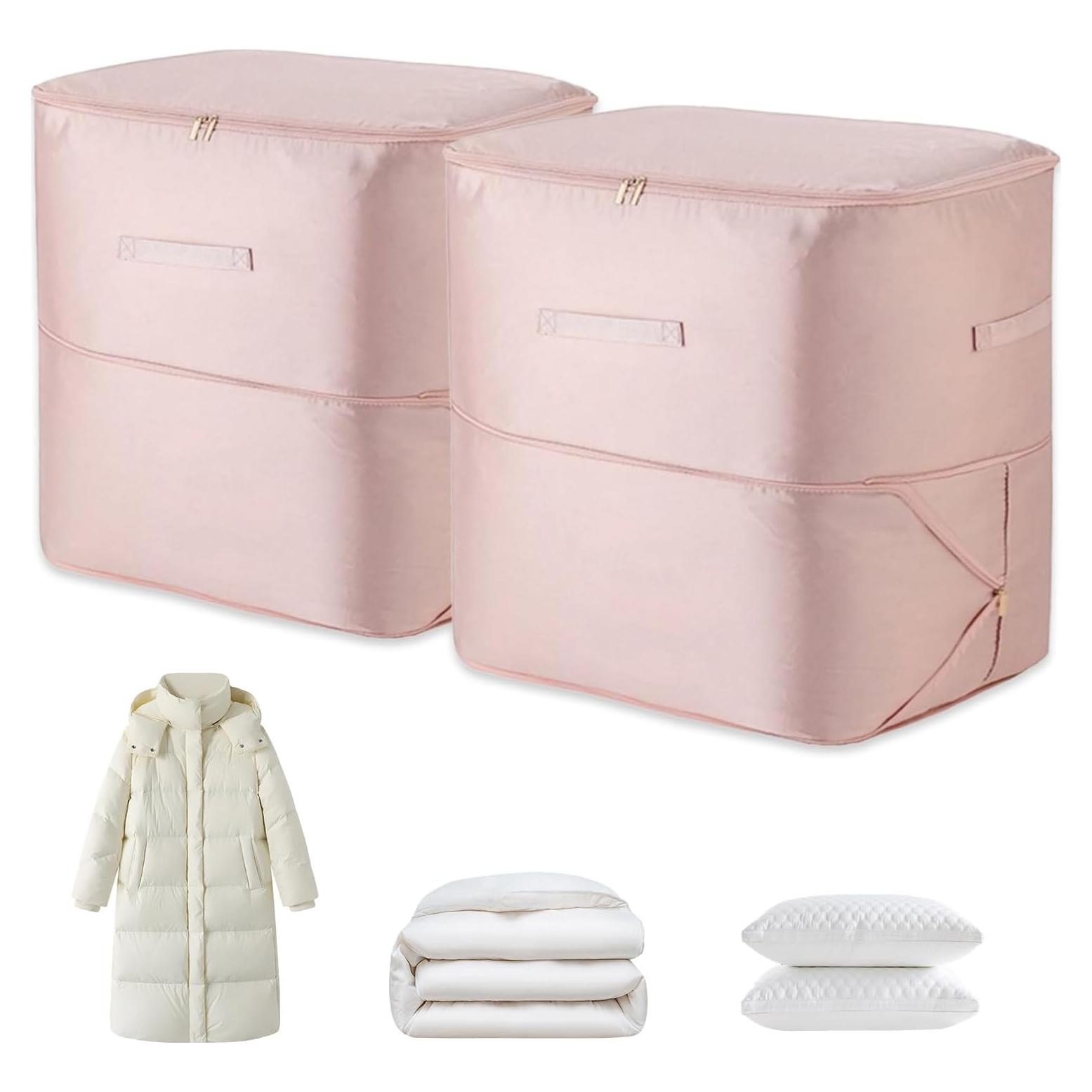 Bolsas de Almacenamiento al Vacío Amugret 2 Pcs 132L Rosa