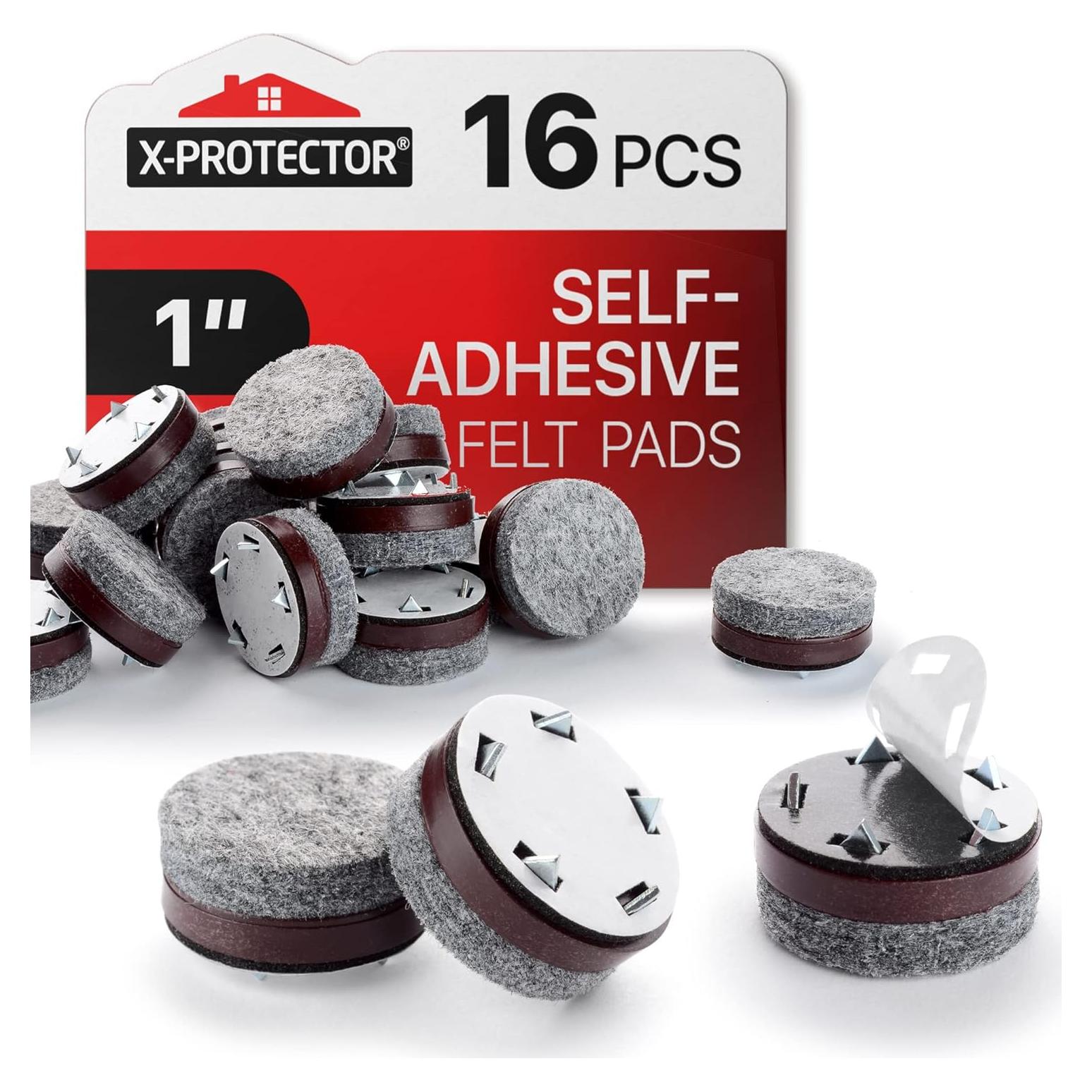 Almohadillas de Fieltro X-Protector 16 PCS con Púas 2.54 cm