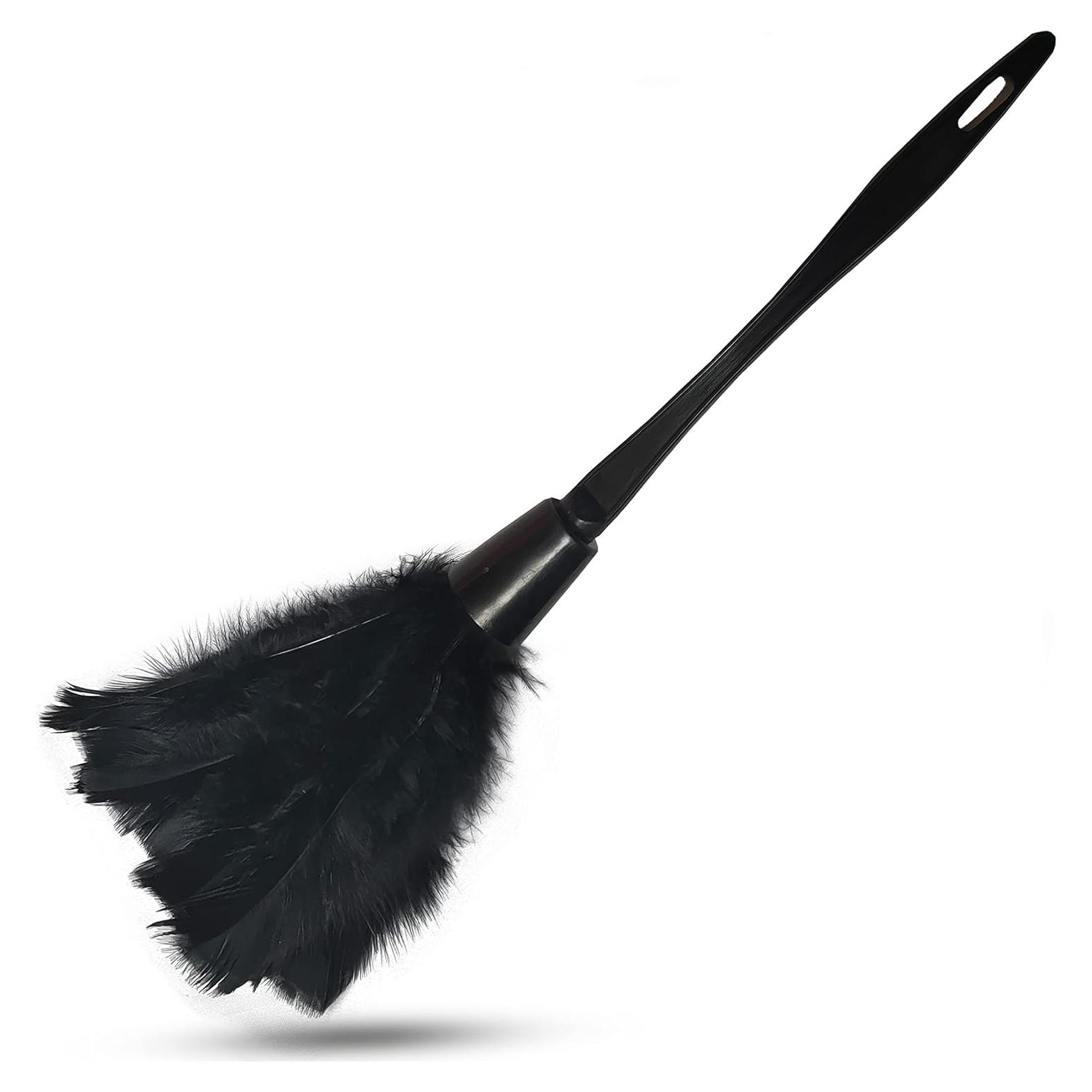 Duster de Plumas de Pavo AIDUZETY 35.56 cm Negro - Cepillo Ligero