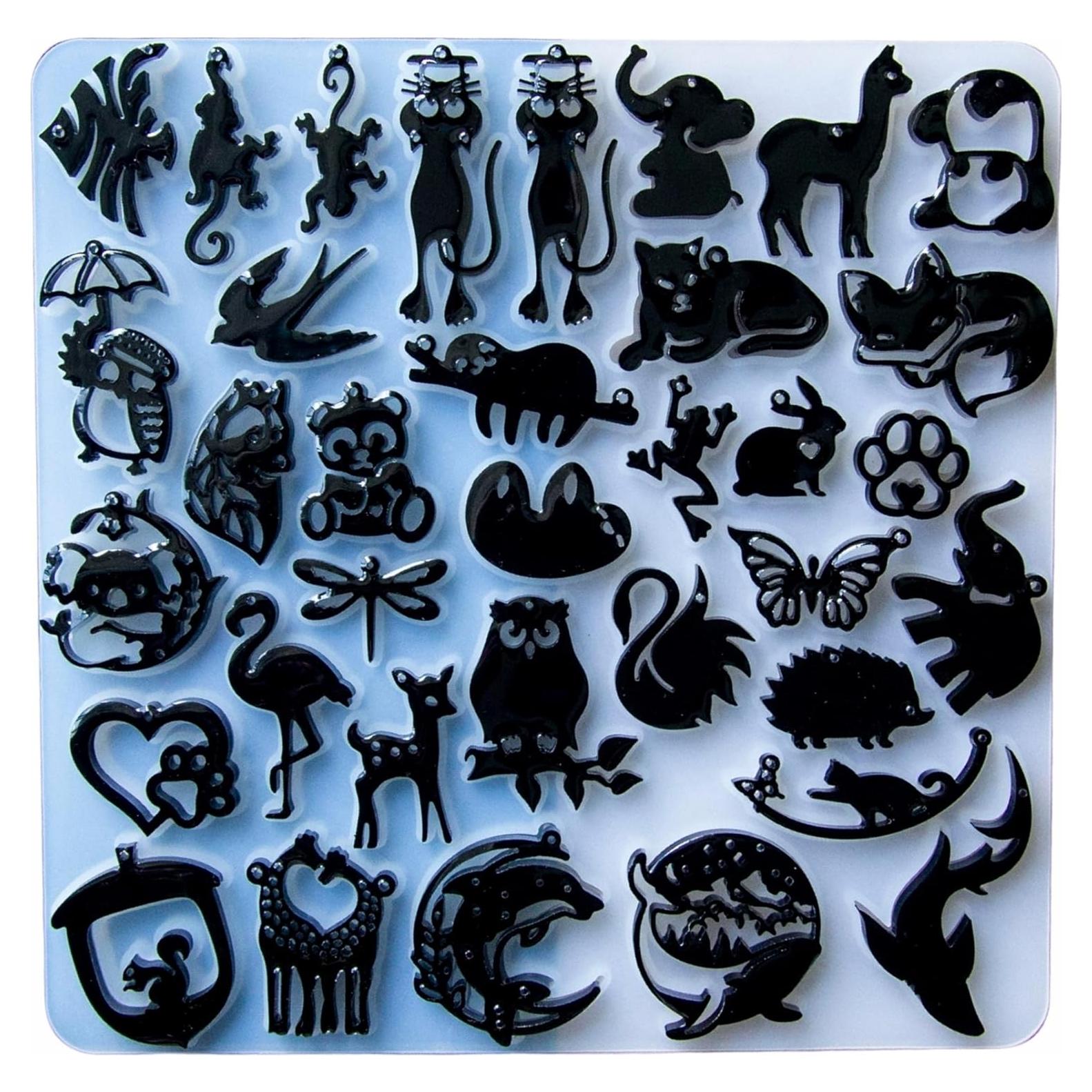 Moldes de Silicona para Llaveros KOTEDUA Animales 34pcs