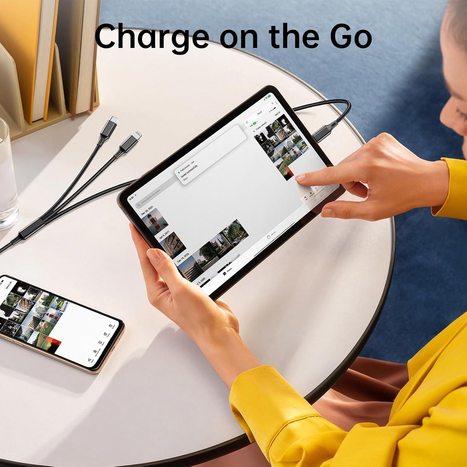 Cable de Carga Múltiple 3 en 1 Souina 1.2m Rojo y Negro