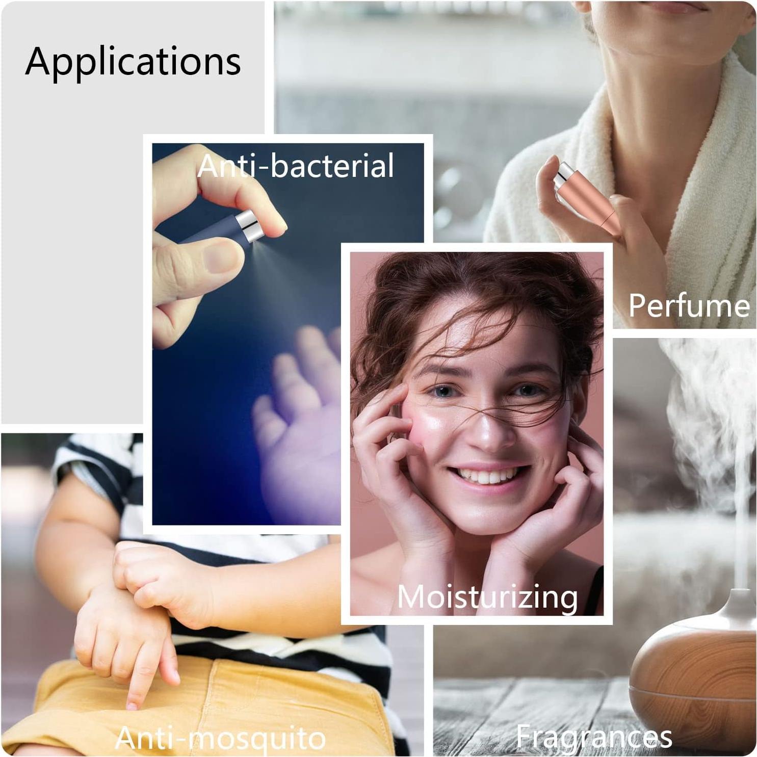 Atomizador de Perfume Portátil Lil Ray 8ml - 2 Piezas Negro y Azul