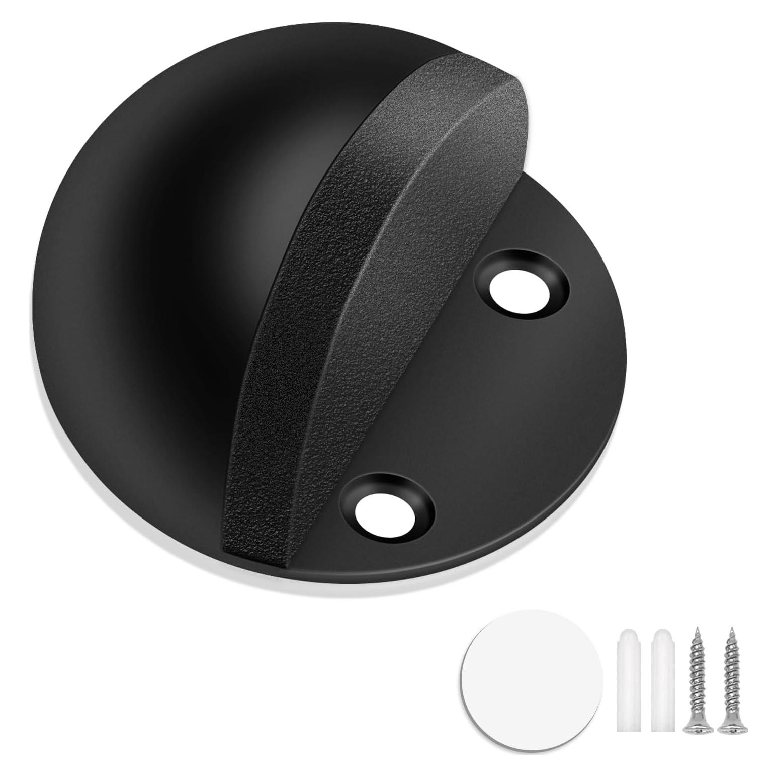 Tope de puerta autoadhesivo Gudui negro acero inoxidable 20mm