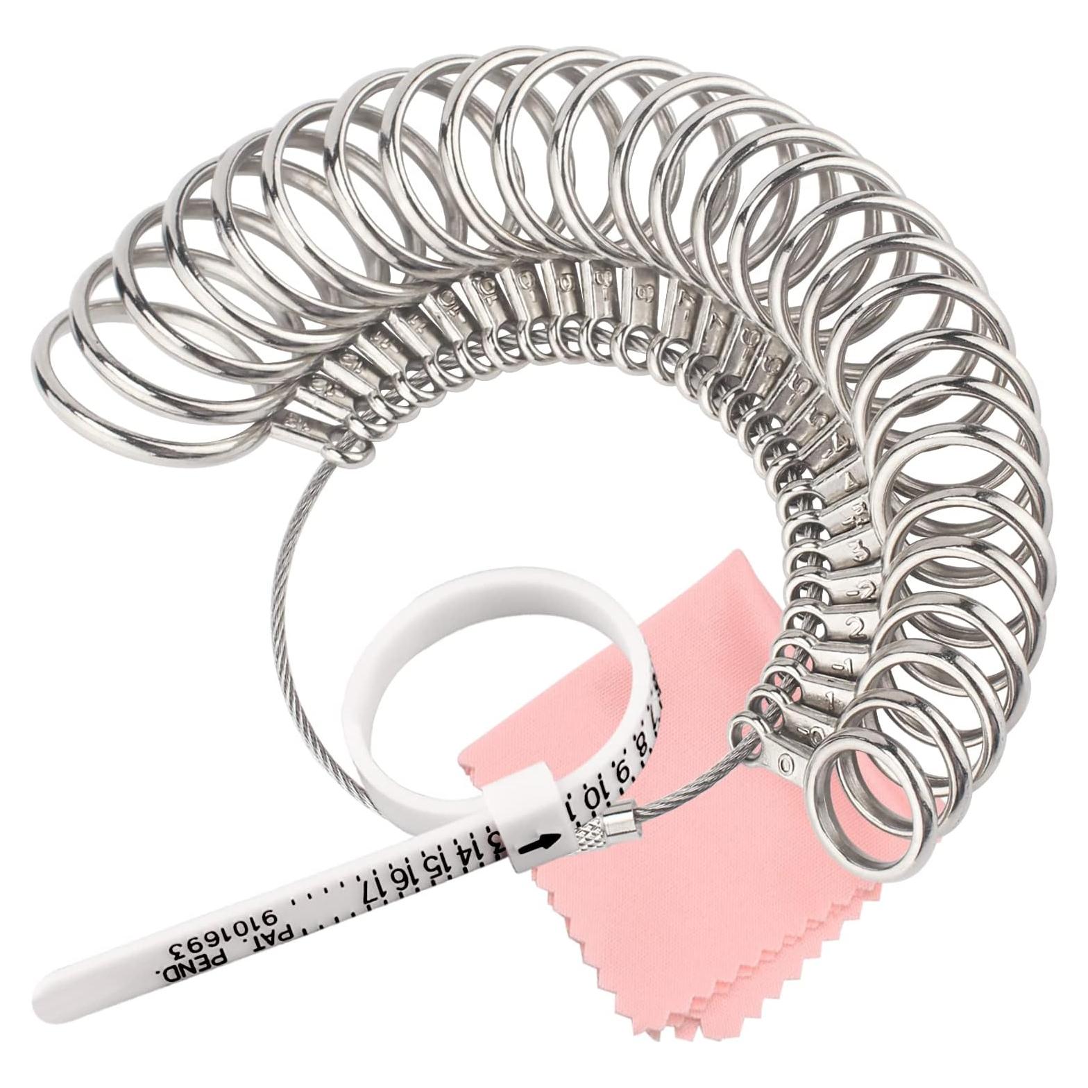 Kit Medidor de Tallas de Anillos CDBOVID - 27 Tallas Ajustables