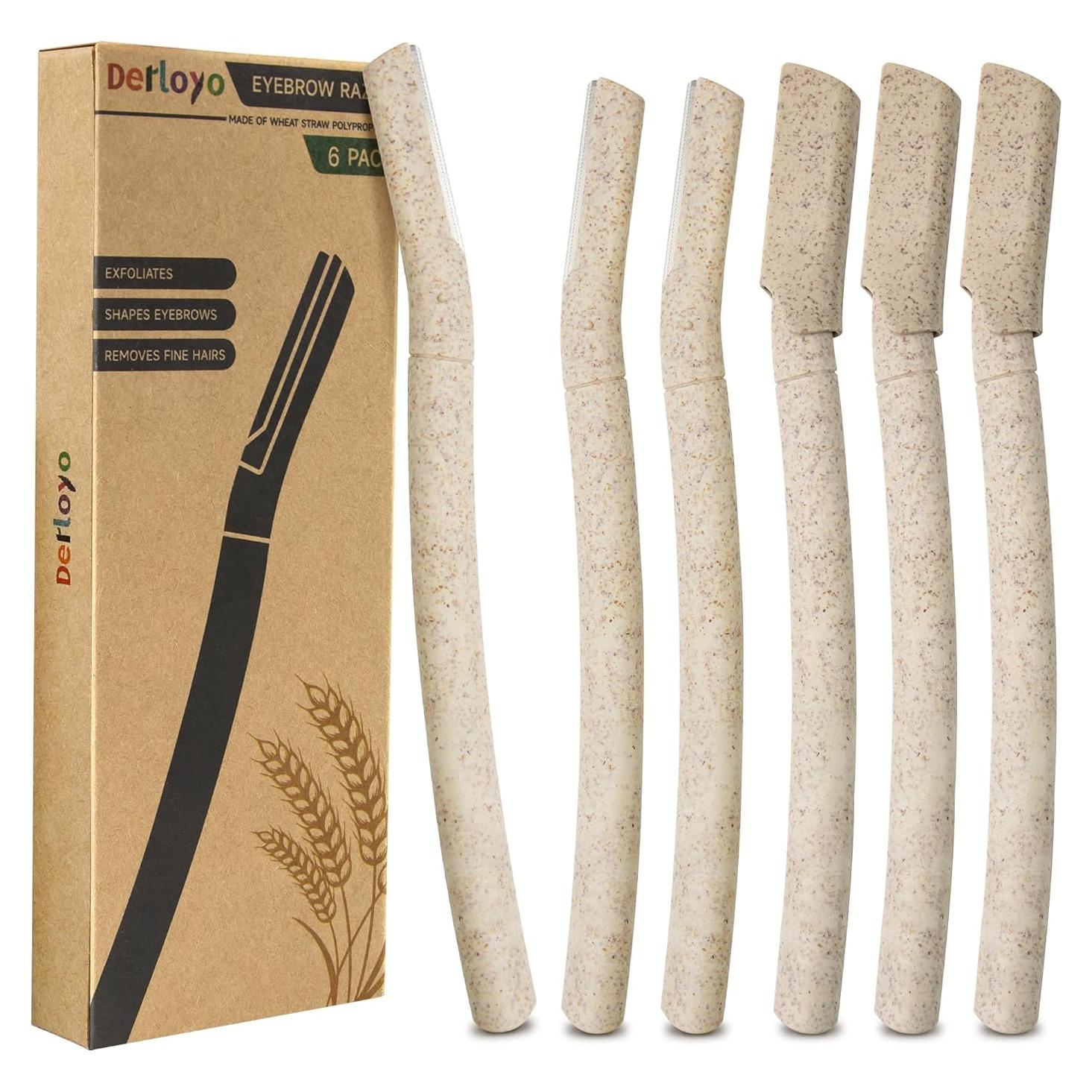 Paquete de 6 cuchillas dermaplaning Derloyo para cejas