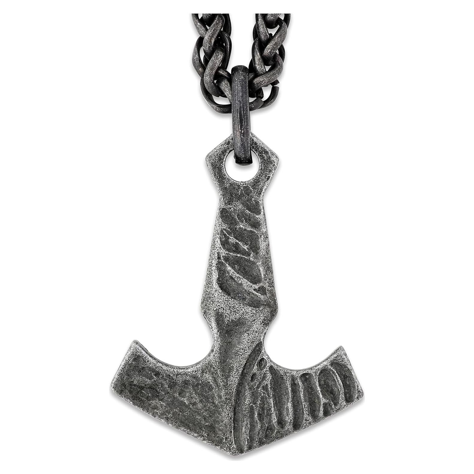 Collar Viking Mjolnir HAQUIL con Cadena de 60 cm - Joyería Nórdica