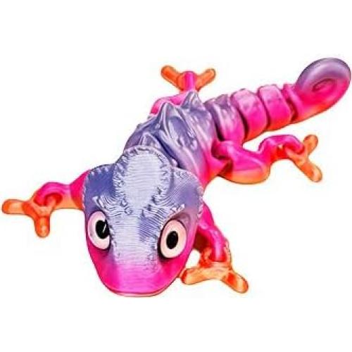 4 Piezas Camaleón Impreso en 3D Jorkei, Juguetes Antiestrés