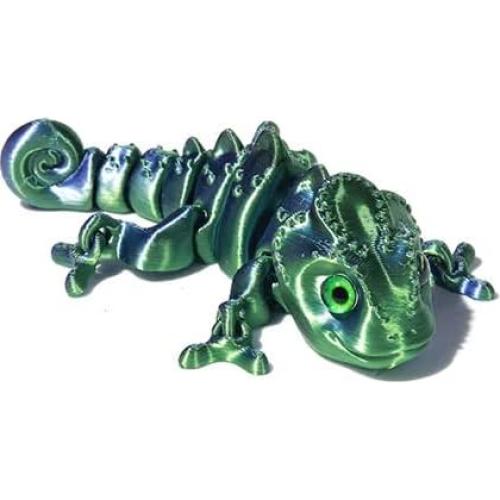 4 Piezas Camaleón Impreso en 3D Jorkei, Juguetes Antiestrés