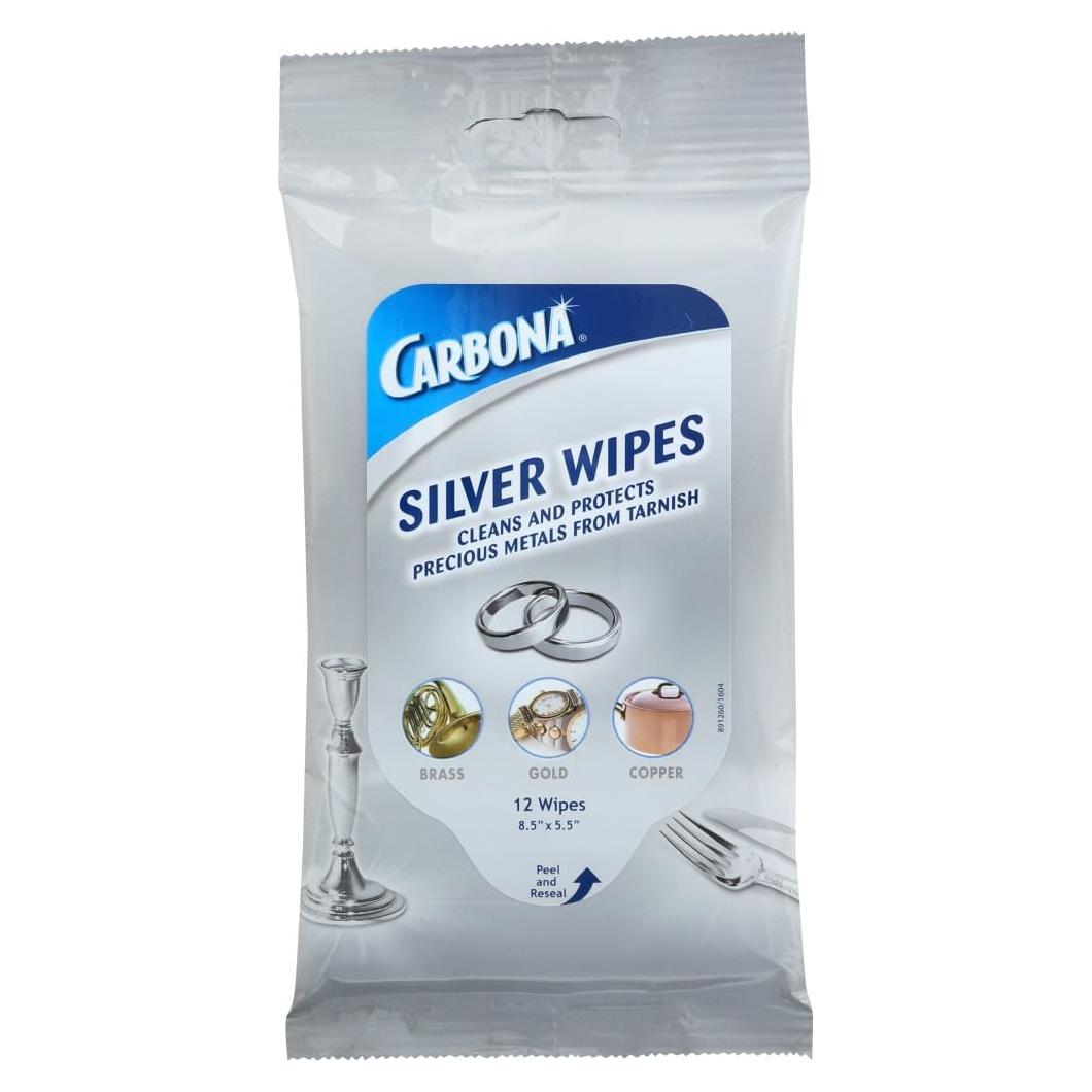 Toallitas Limpiadoras Carbona Silver | 12 Unidades para Metales