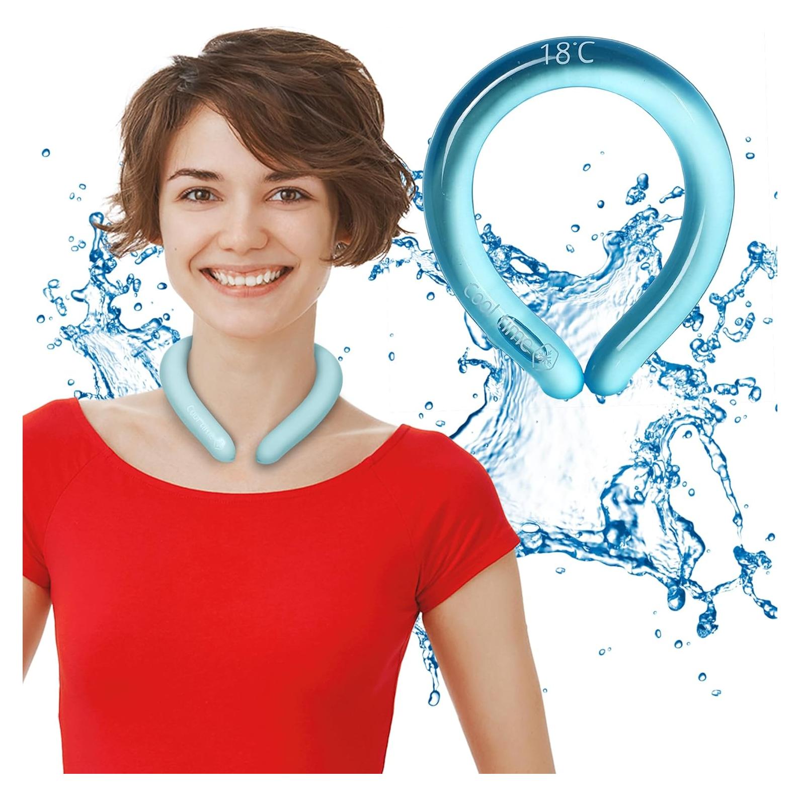 Tubo Enfriador de Cuello CoolTimeUSA Azul Reutilizable 17.78cm