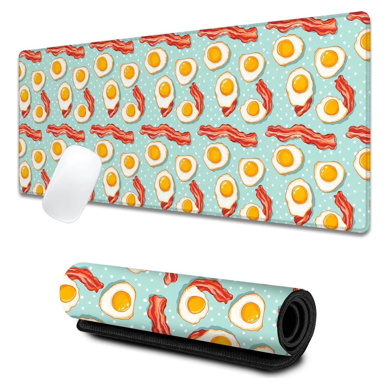 Alfombrilla de Ratón Grande VODRM Bacon y Huevo 80x30cm