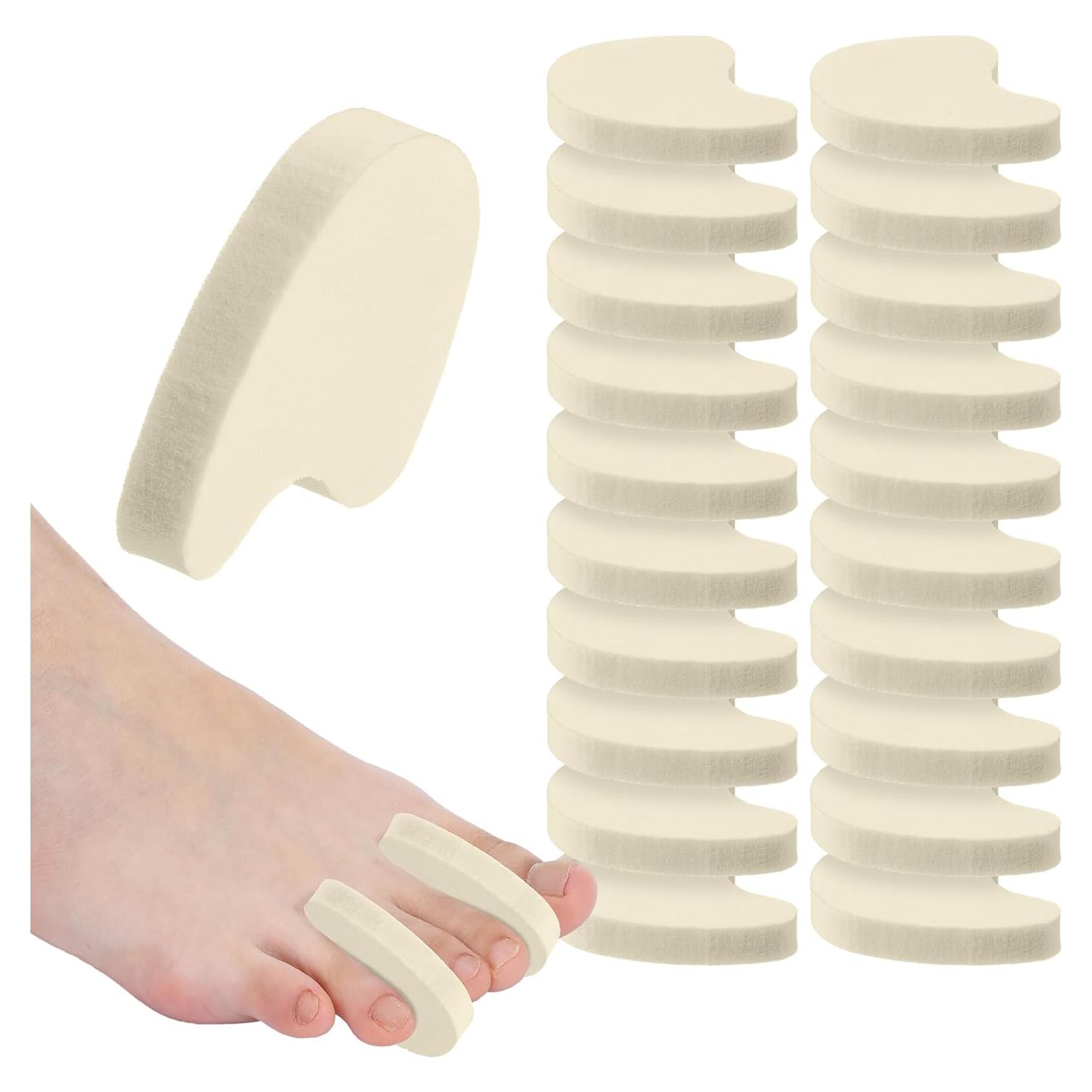 Separadores de dedos de espuma Honeydak - Paquete de 20 unidades