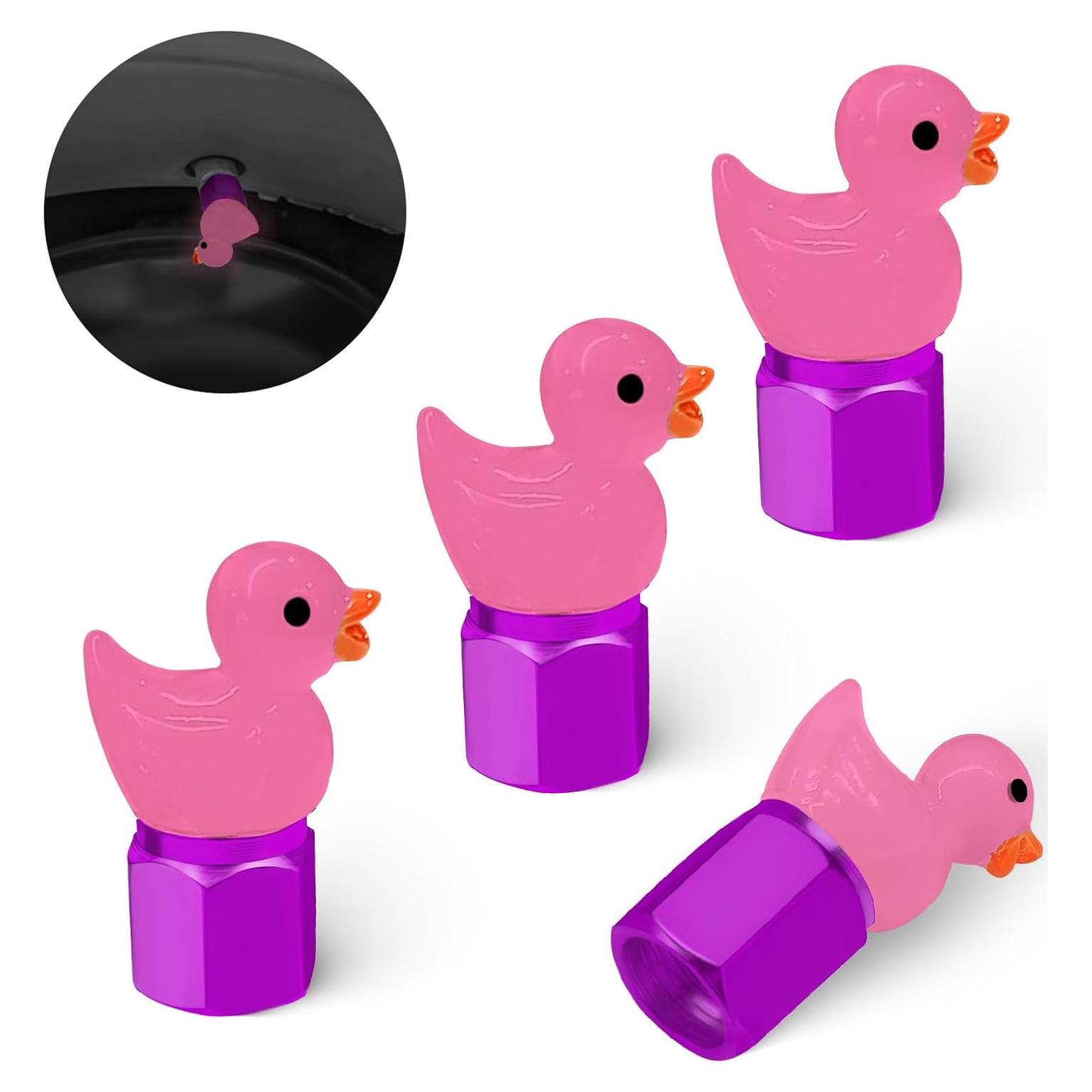 Tapa de Válvula de Neumático GOOTHX 4 Pcs Rosa Universal