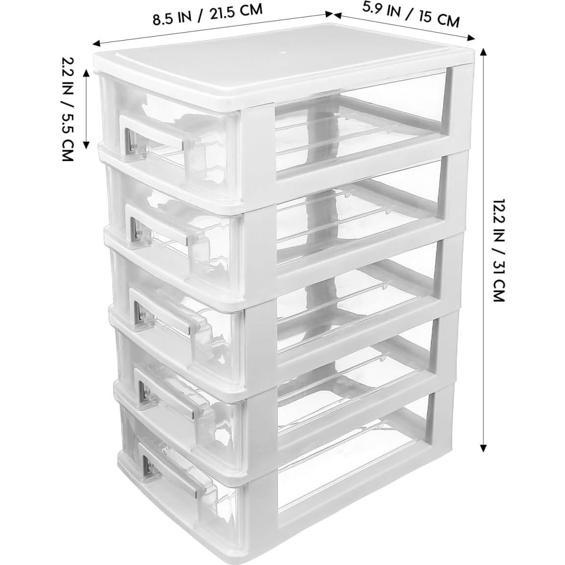 Gabinete de Almacenamiento Toddmomy 5 Cajones Blanco