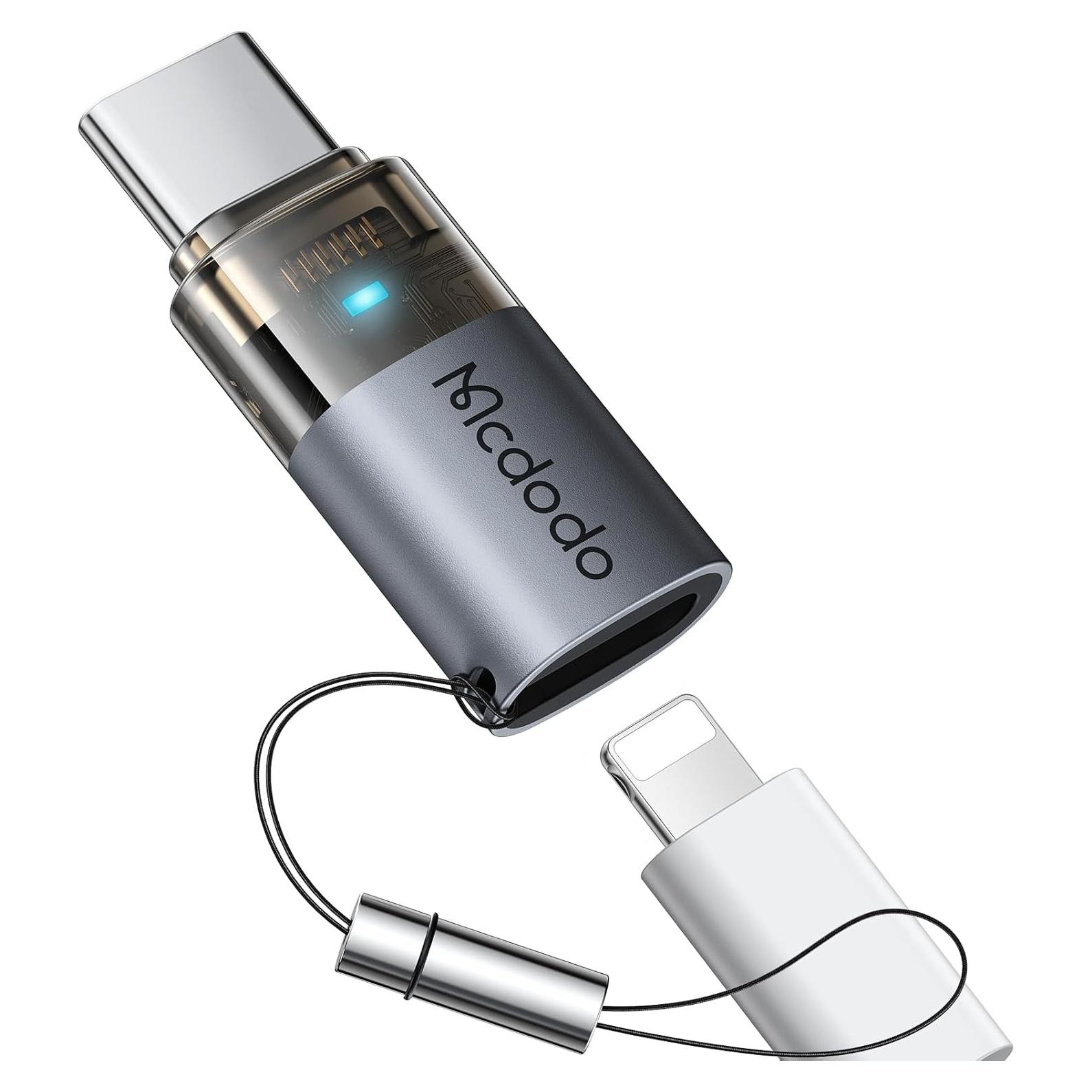 Adaptador Lightning a USB-C Mcdodo 60W Carga Rápida PD