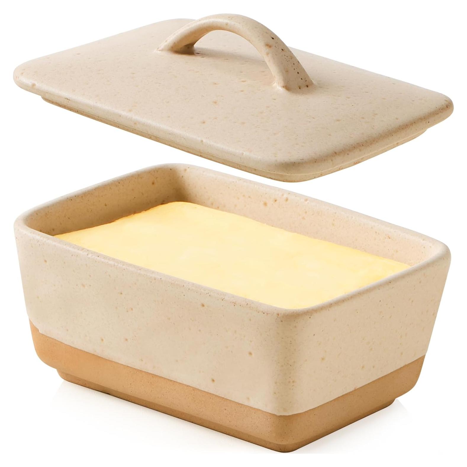 Plato de Mantequilla Cerámica NUTRIUPS con Tapa Vintage 1 Barra