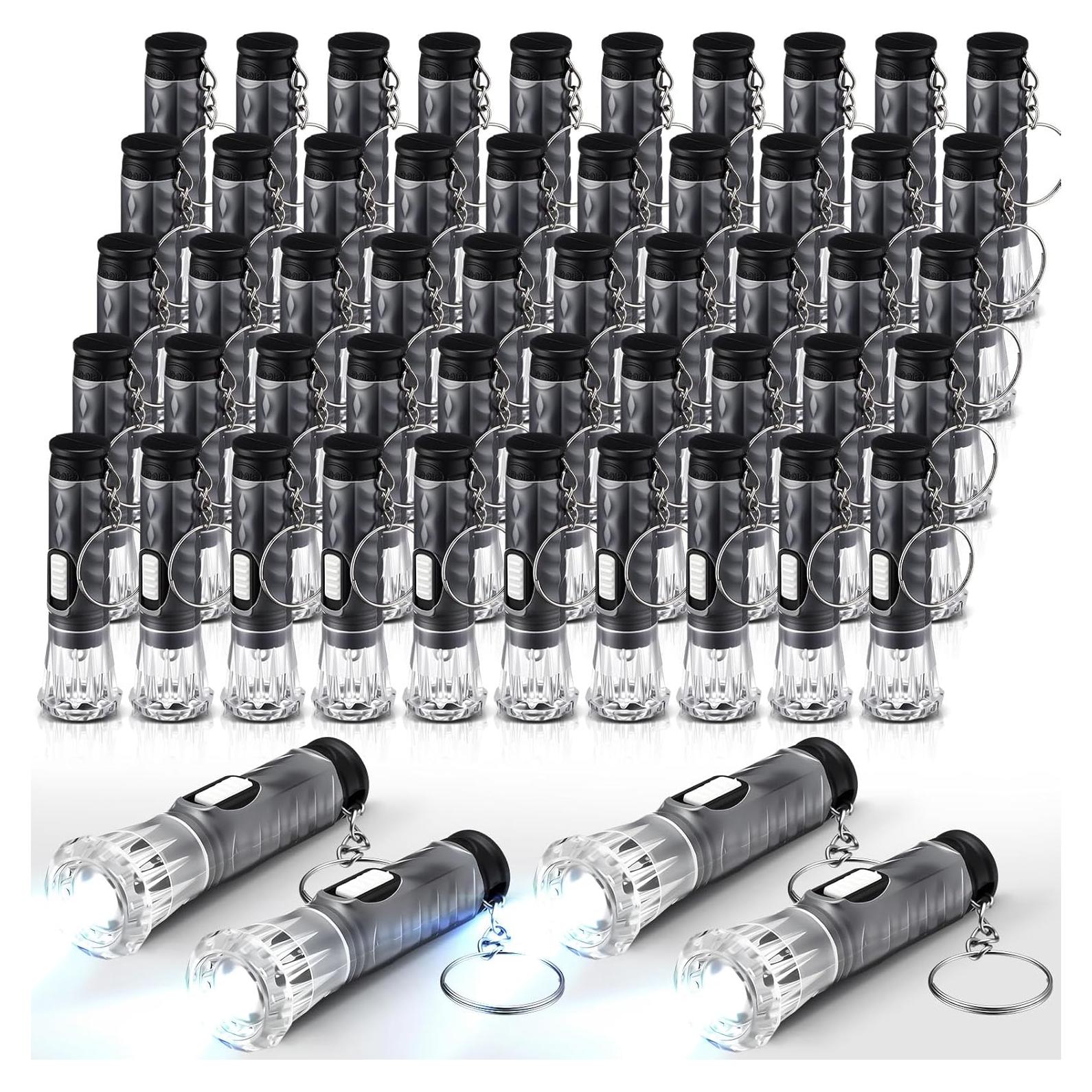 Linternas Llaveros LED Jexine 50 Pcs Portátiles Negras