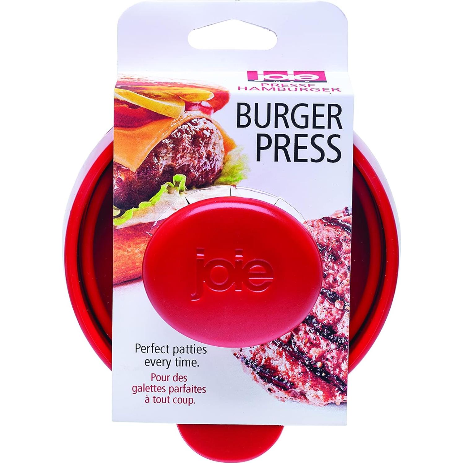 Prensa de Hamburguesas Joie, Libre de BPA, Roja, 15.2 cm