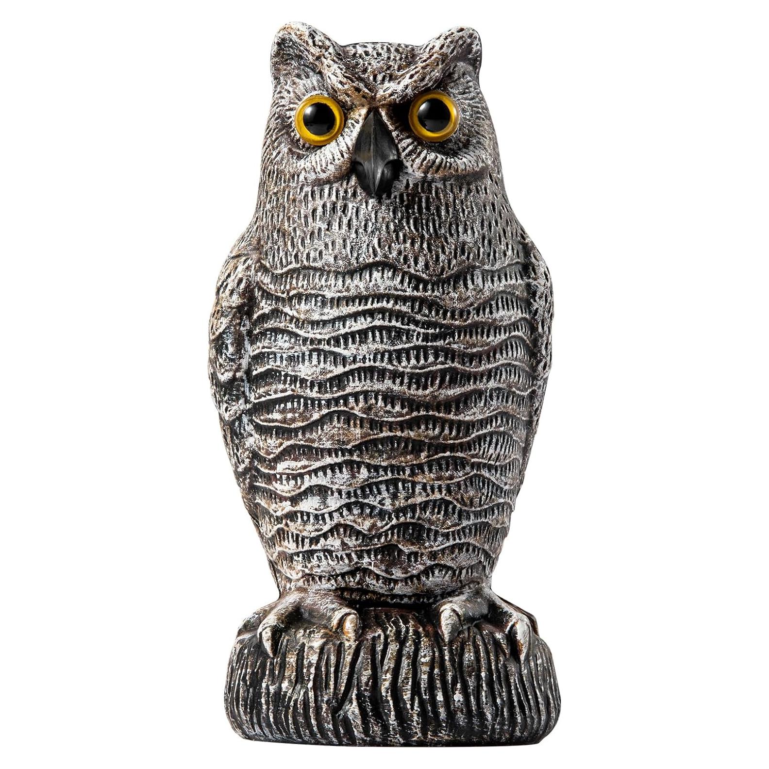 Espantapájaros Búho OFFO para Jardín 21 cm Marrón