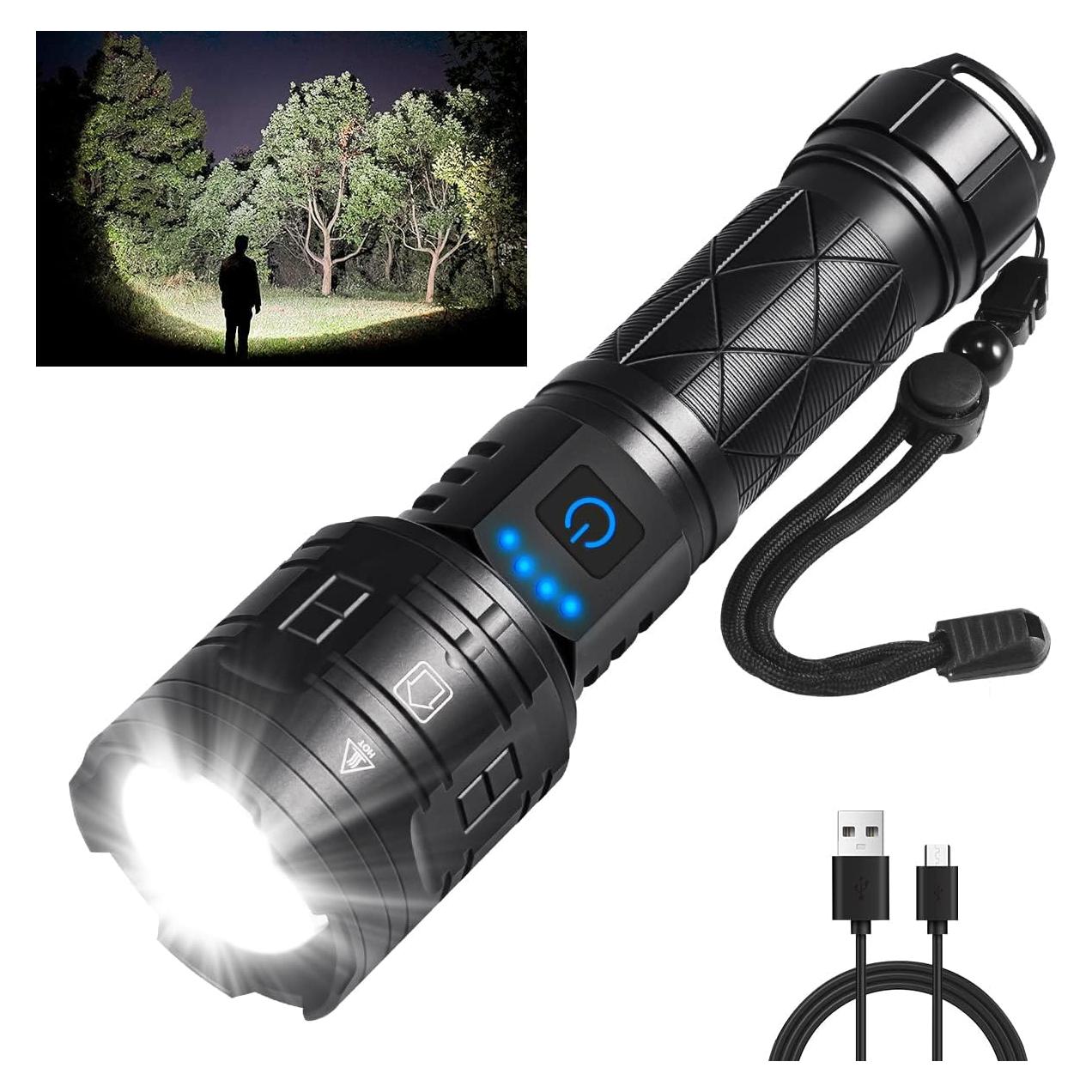 Linterna LED Recargable IkeeRuic 5 Modos Impermeable 317g