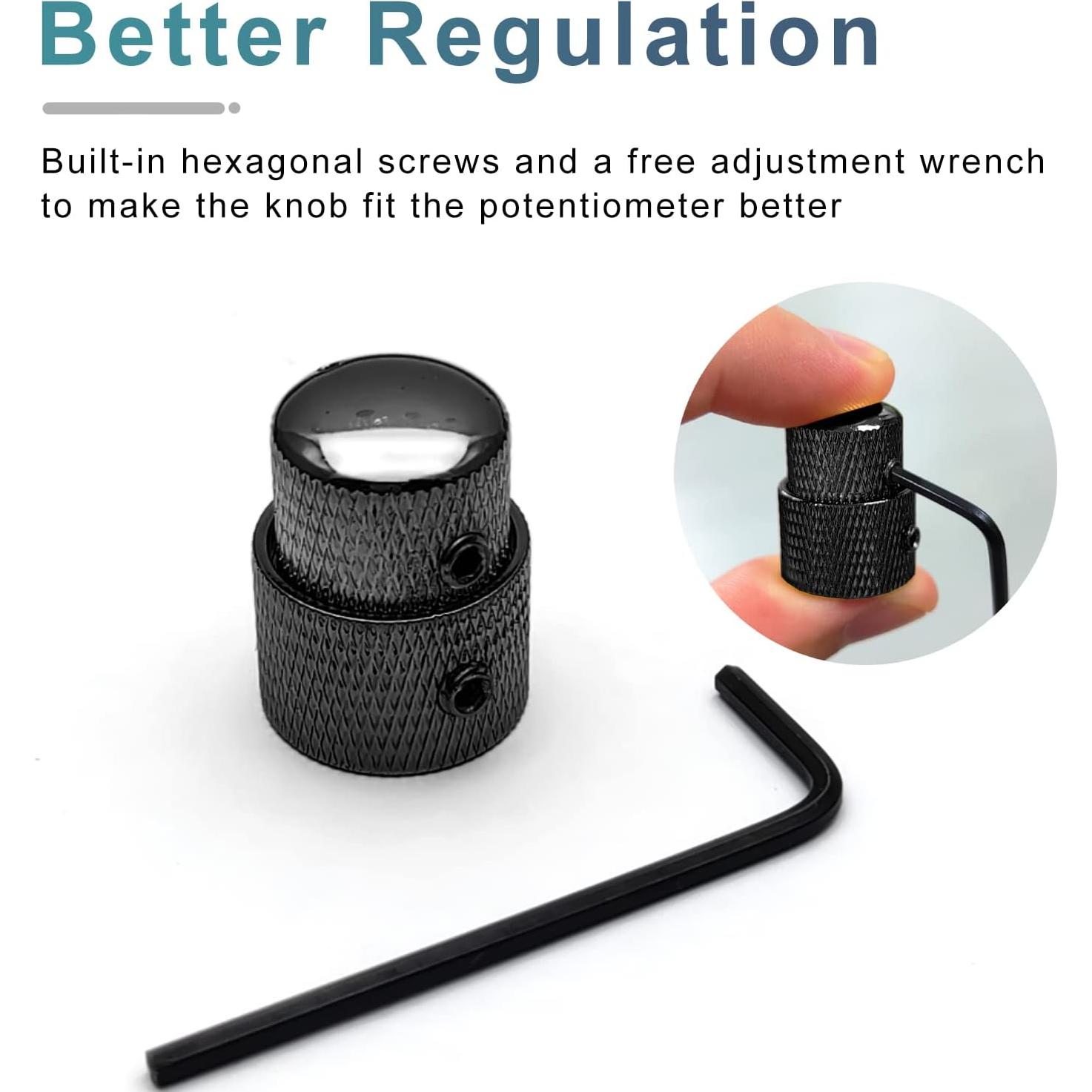 Juego de Perillas Concéntricas Duales SAPHUE para Guitarra