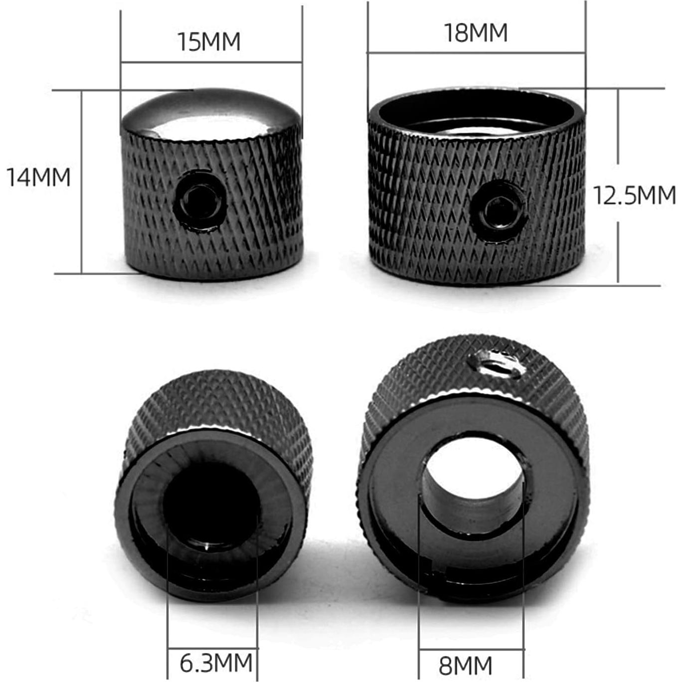 Juego de Perillas Concéntricas Duales SAPHUE para Guitarra