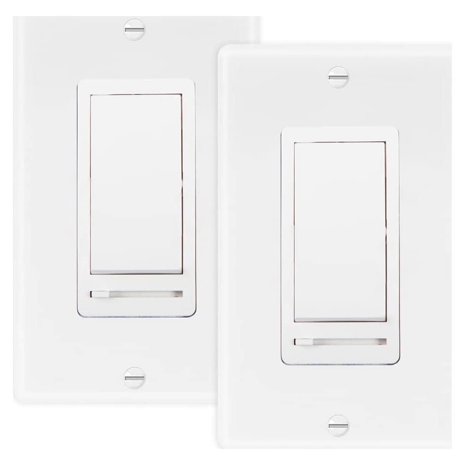 Interruptor de Luz Regulable Maxxima 600W 3 Vías Blanco - 2 Paquete