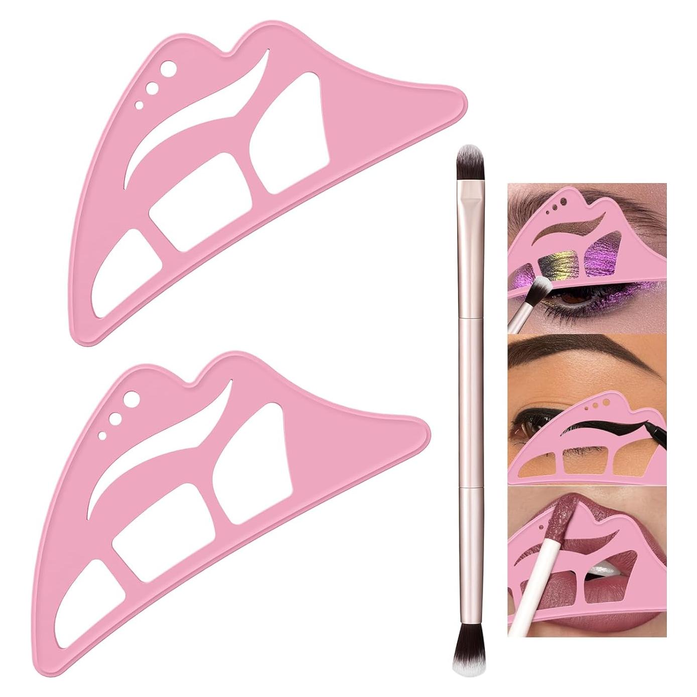 Set de Herramientas de Maquillaje Eyetour - 2 Plantillas Rosa