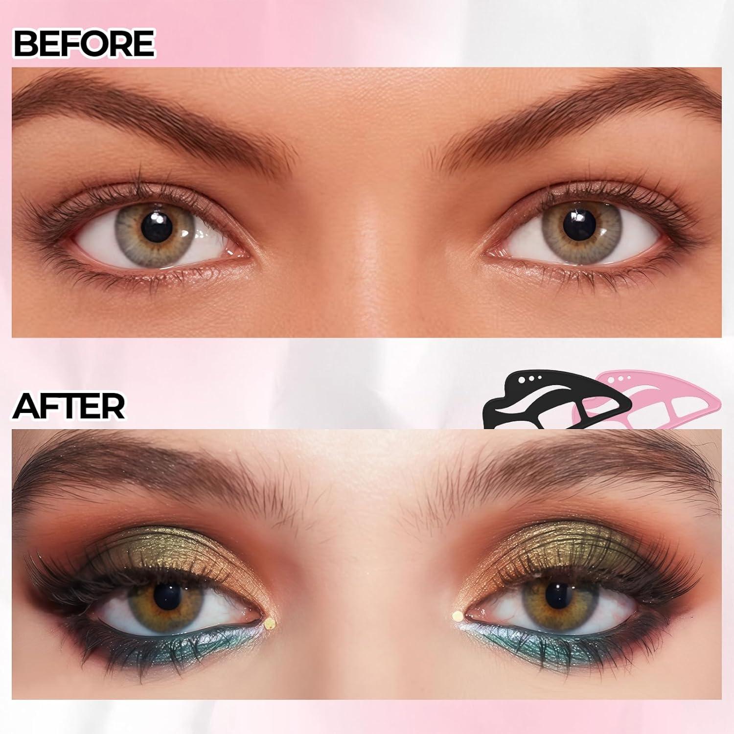 Set de Herramientas de Maquillaje Eyetour - 2 Plantillas Rosa