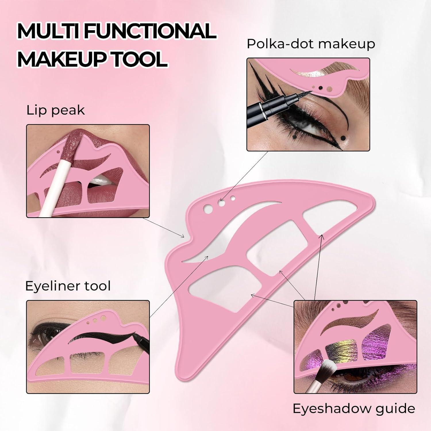 Set de Herramientas de Maquillaje Eyetour - 2 Plantillas Rosa