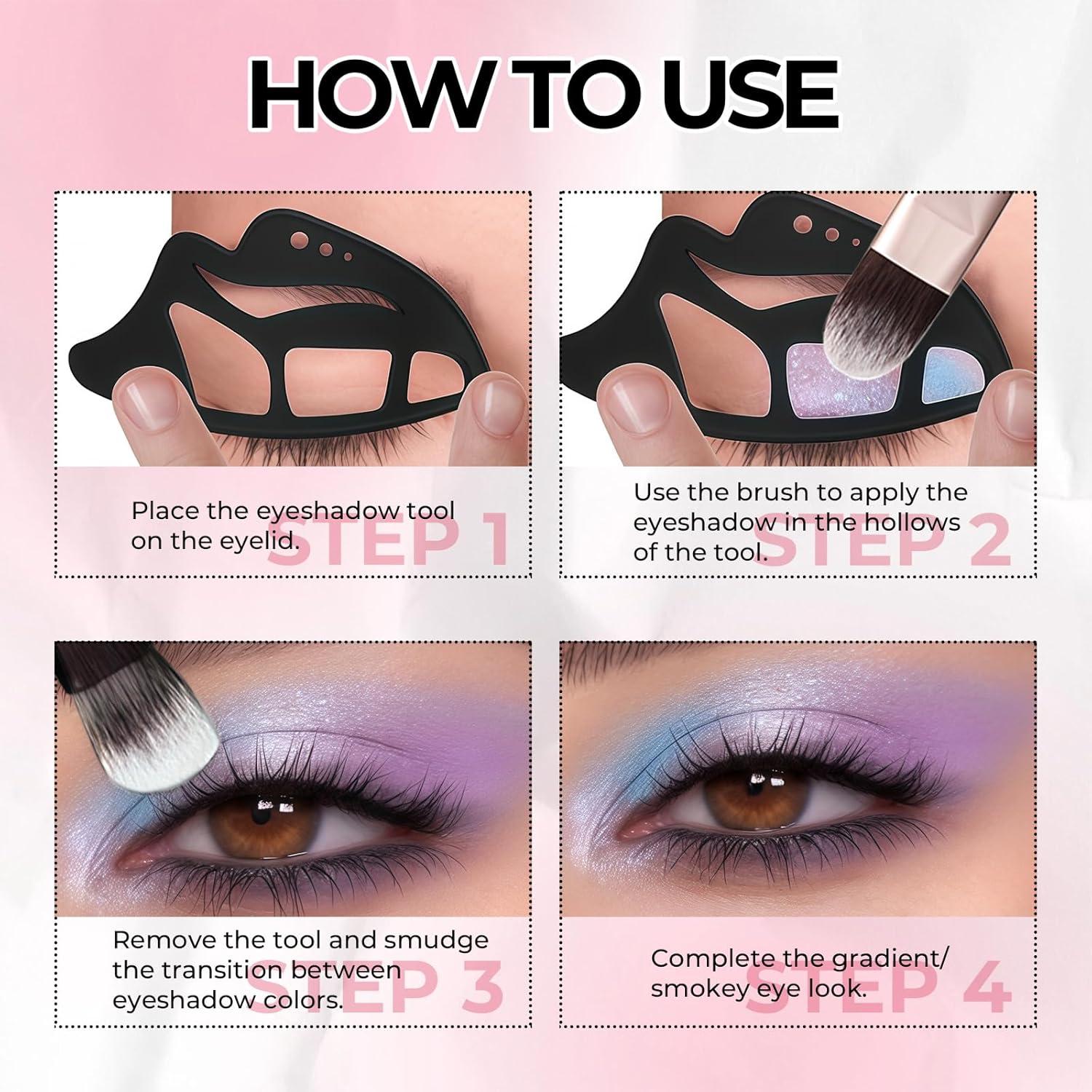 Set de Herramientas de Maquillaje Eyetour - 2 Plantillas Rosa