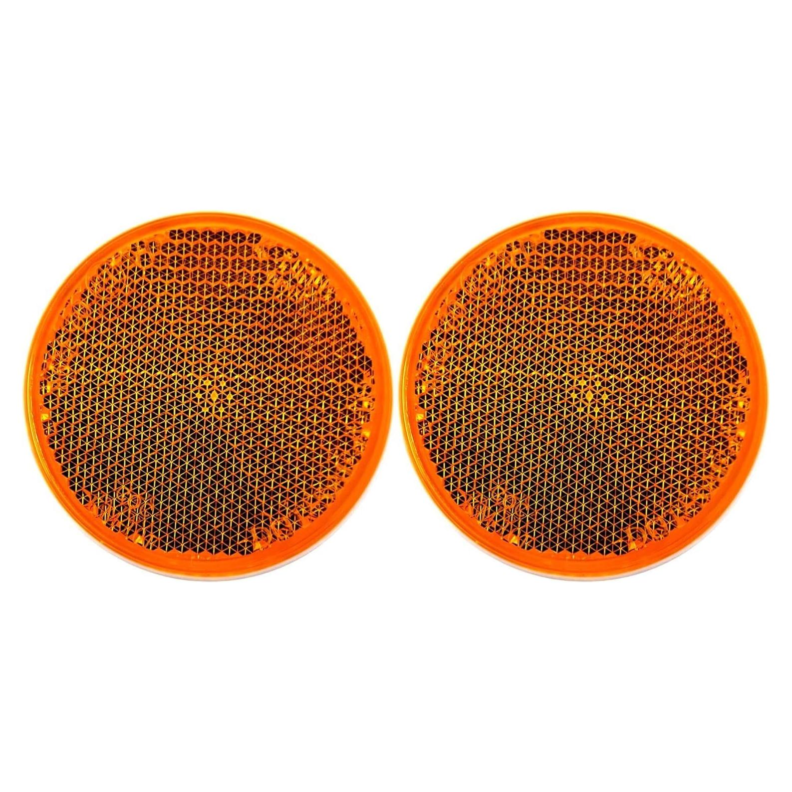 Reflectores Ámbar Redondos 2" Piezas de Camiones All Star - Paquete de 2