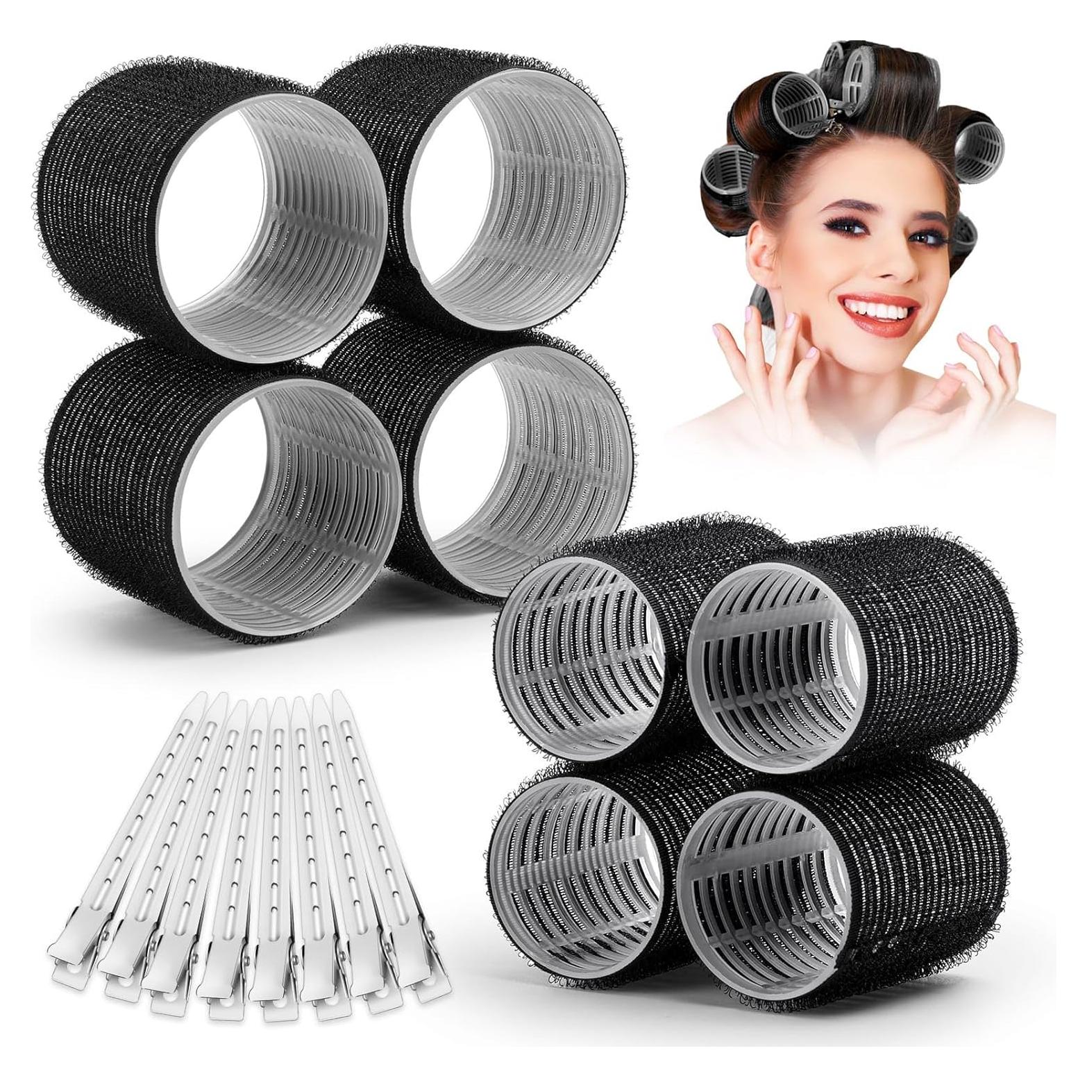 Set de Rulos Autoadhesivos Shynek 16 Piezas con Clips