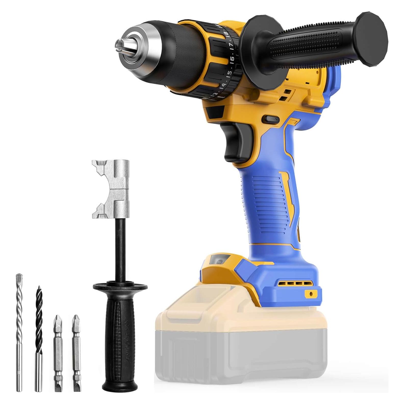 Taladro de Percusión Inalámbrico Bandeiman 20V Max - Motor Sin Escobillas, 1/2" Chuck, Luz LED