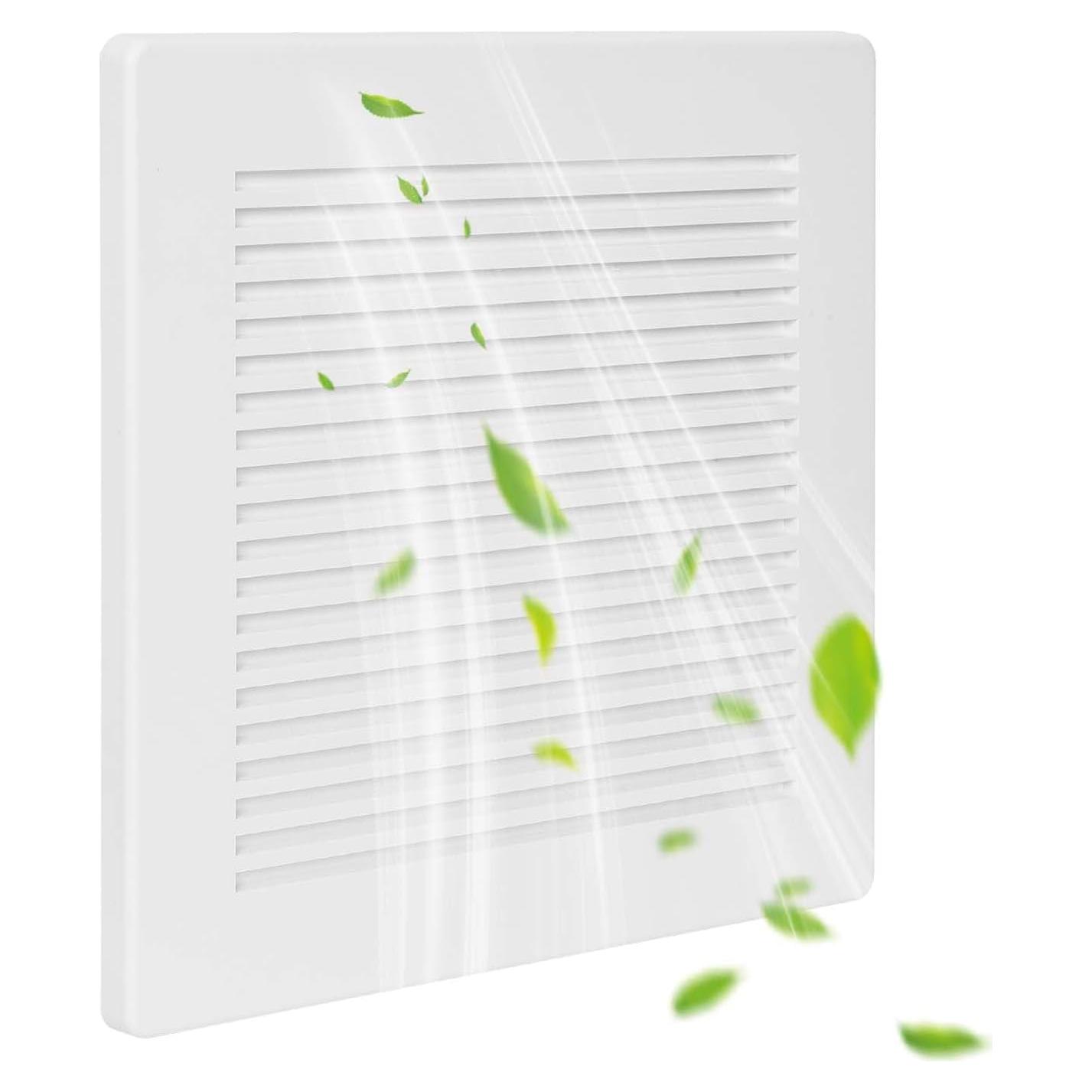 Cubierta de Ventilador Extractor Baño PTLEVYN 23x23 cm Blanco