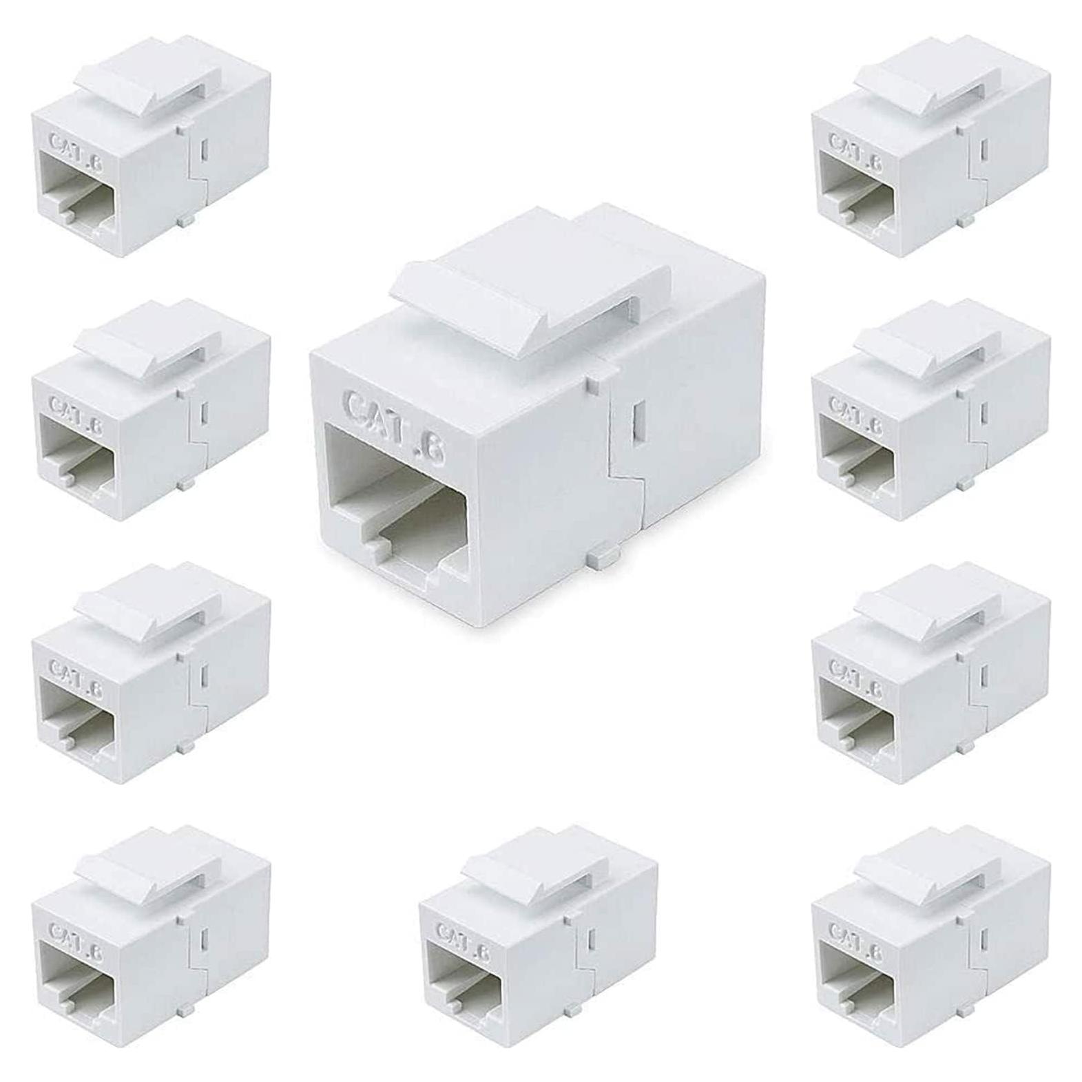 Conectores RJ45 Keystone Hembra a Hembra Cat6 VICTEK - Paquete de 10