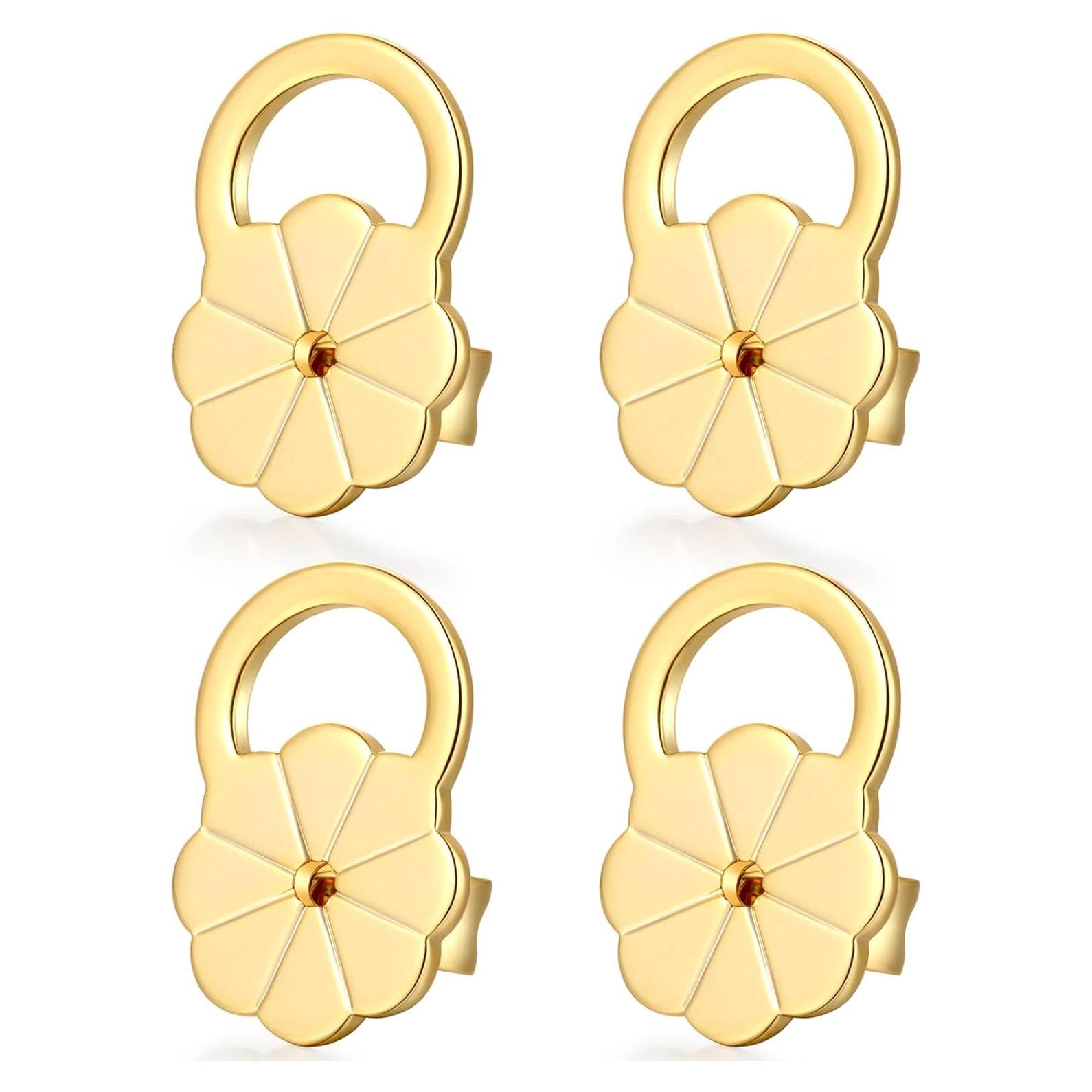 Resortes Elevadores de Pendientes Hipoalergénicos Moconar - 4 Pcs Oro