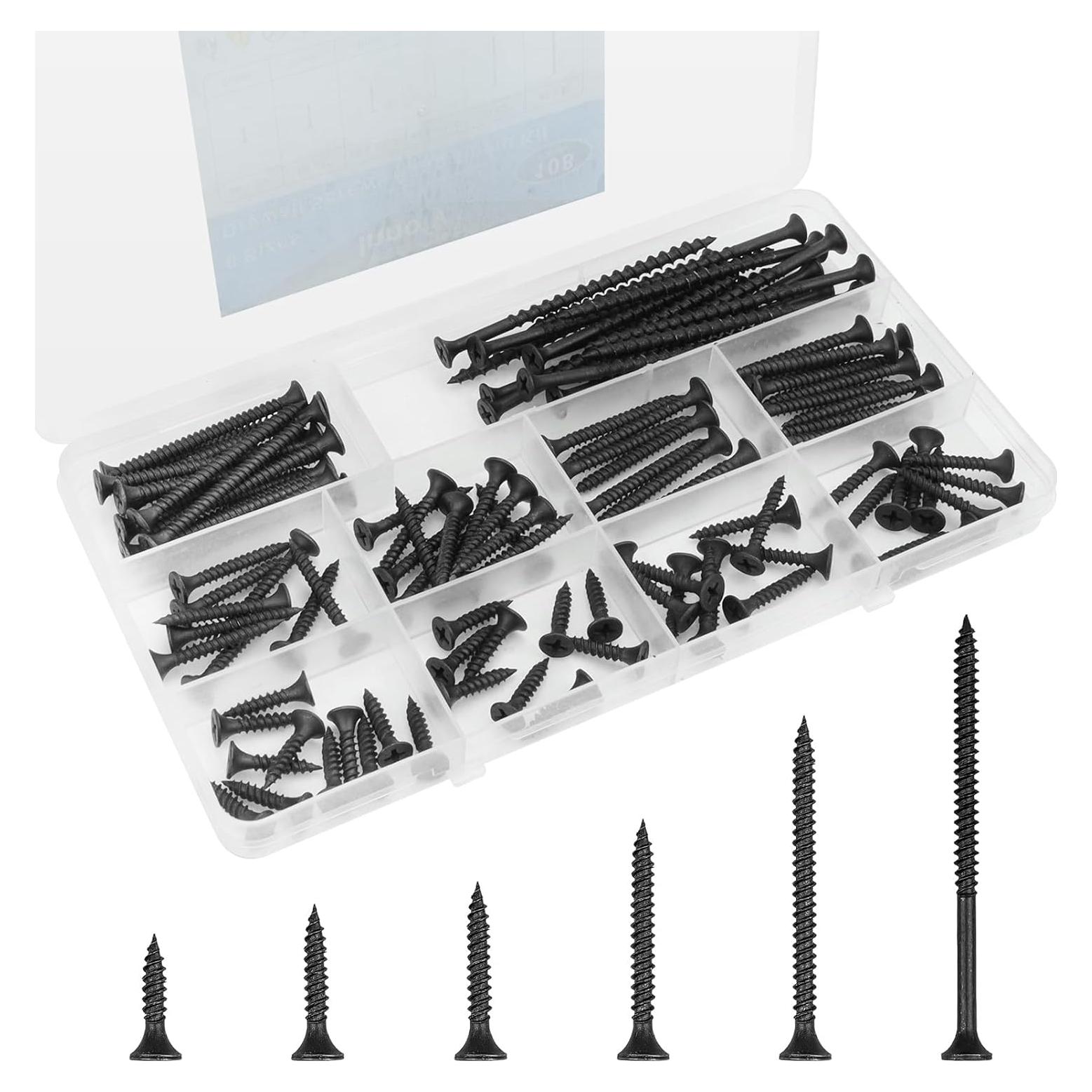 Kit de Tornillos para Drywall Innofy 108 Piezas 6 Tamaños