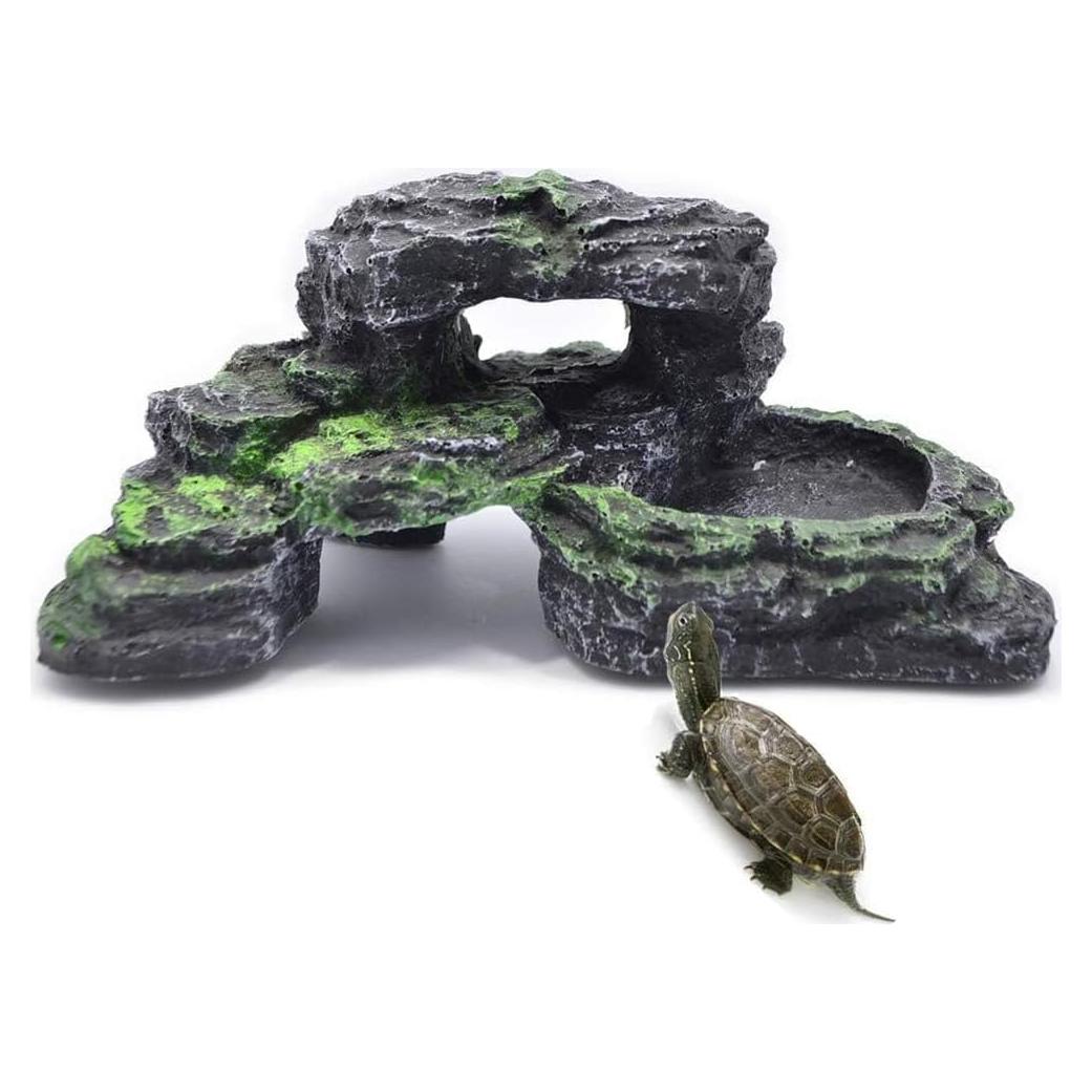 Escondite para Reptiles PINVNBY 18x12 cm Resina Acuario